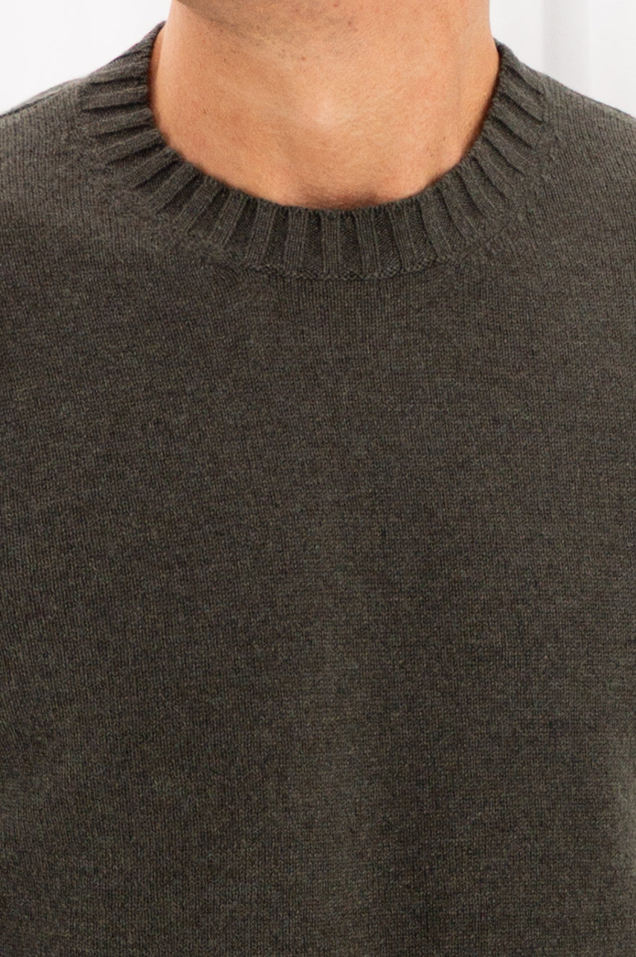 Girocollo Nuvola Loden 100% Cashmere