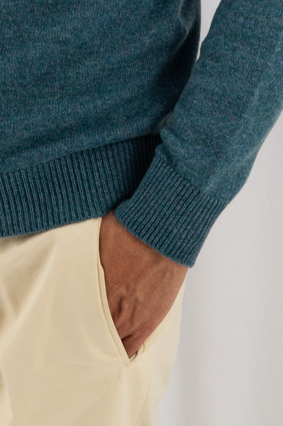 Girocollo Nuvola Teal Blue 100% Cashmere