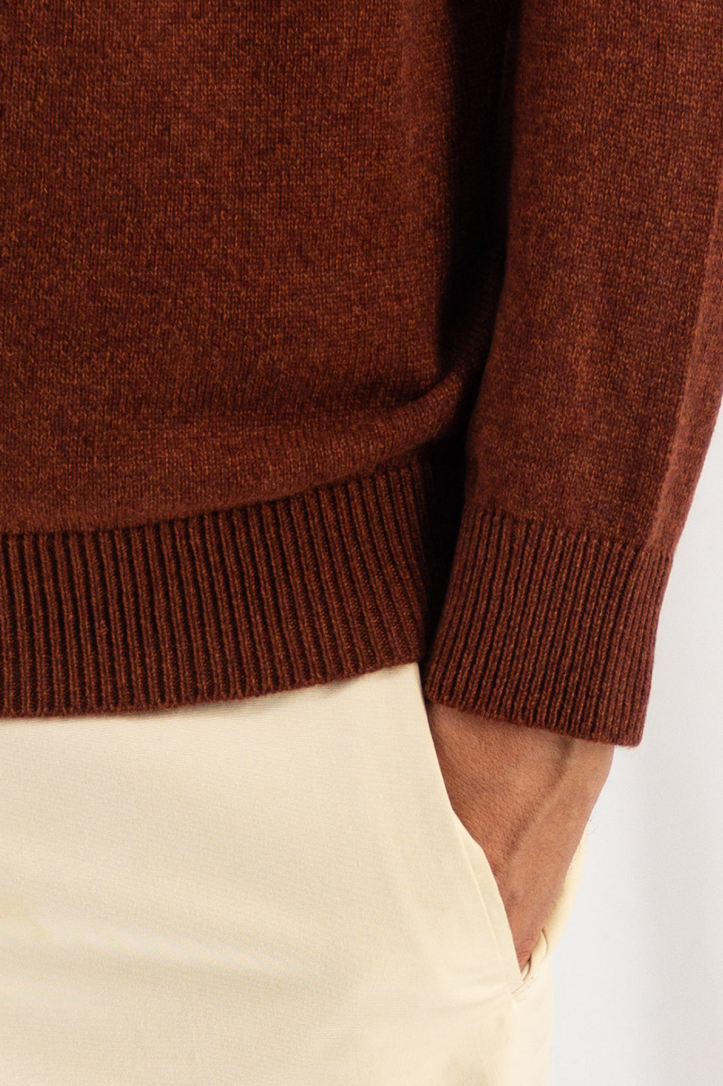 Girocollo Nuvola Laterizio 100% Cashmere