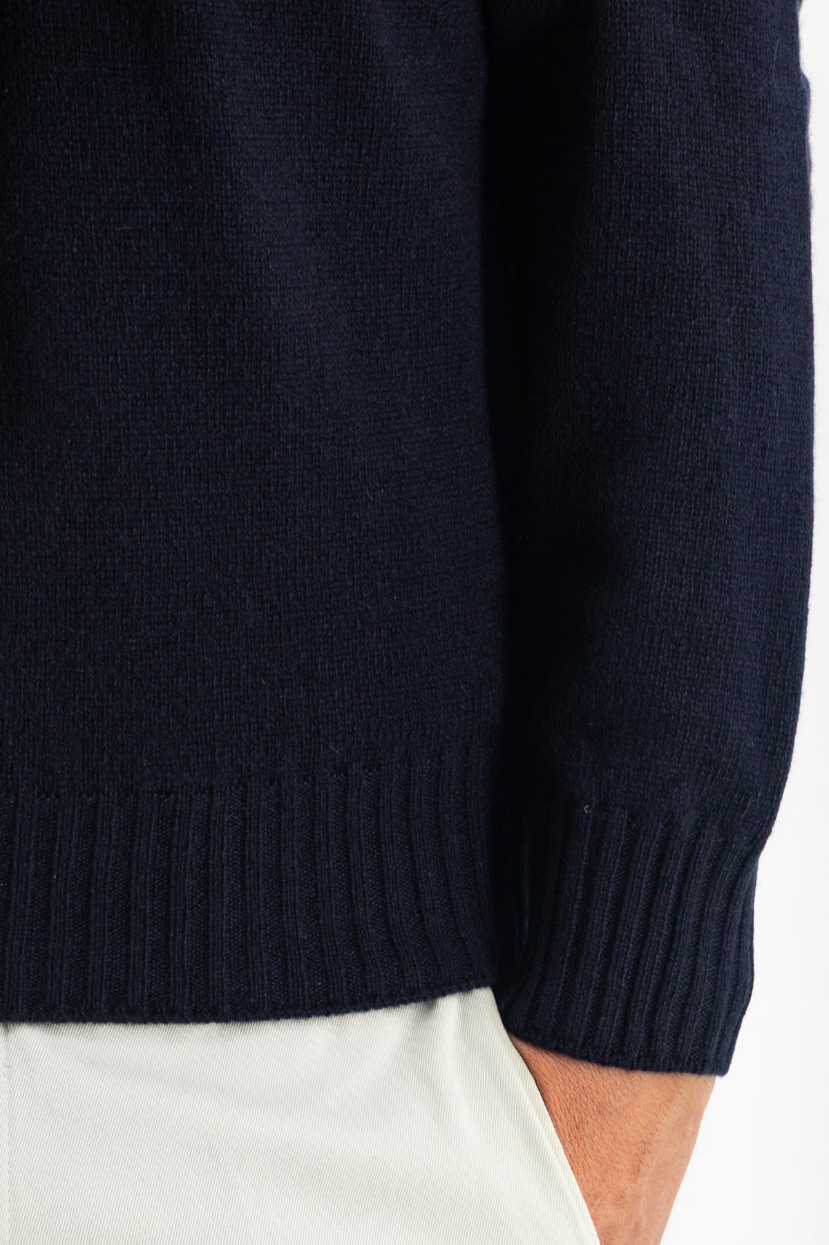 Maglia Polo 100% Cashmere Dark Blu