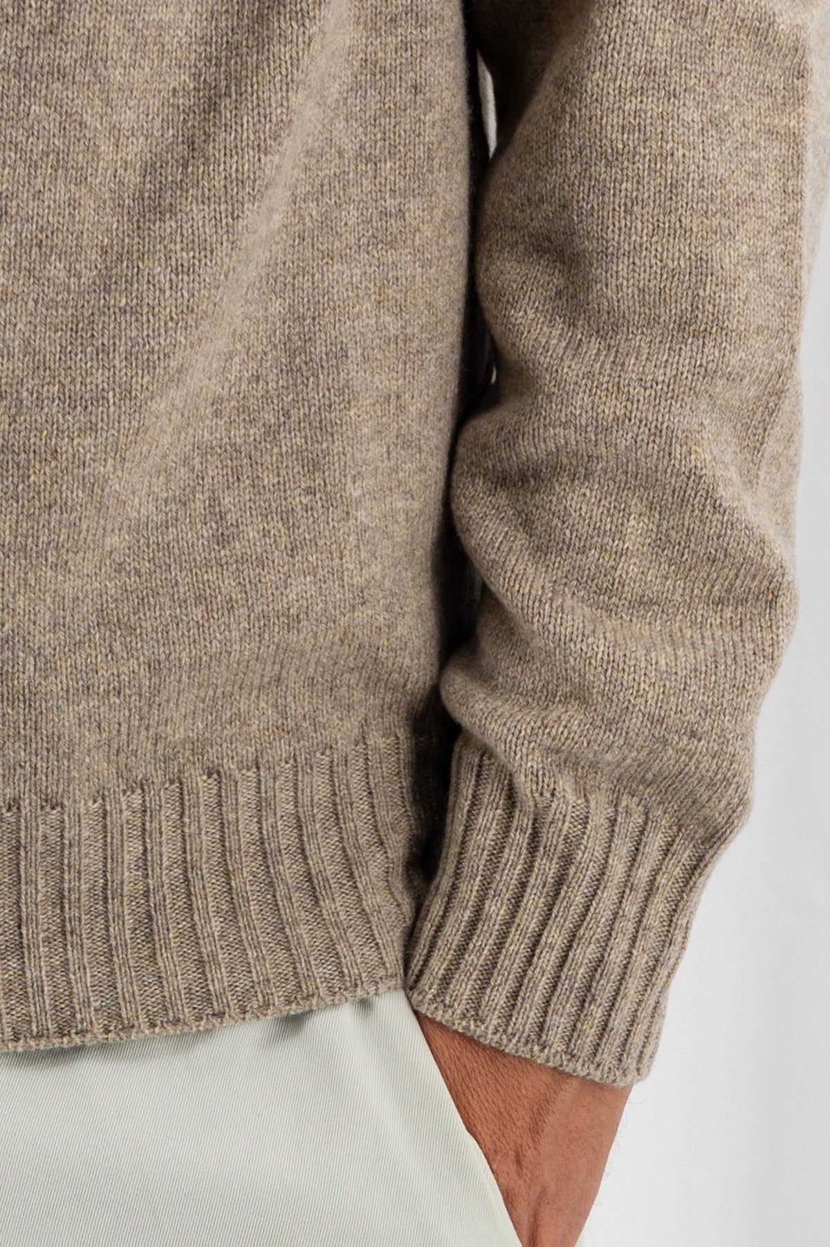 Maglia Polo 100% Cashmere Greige