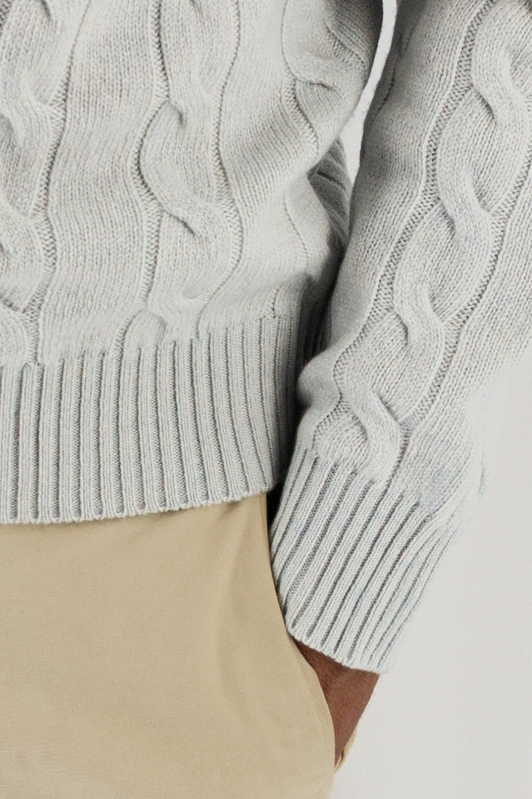 Girocollo Treccia 100% Cashmere Ice Flow