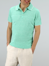 Short Sleeve Polo Shirt Laguna 68% Linen 32% Cotton