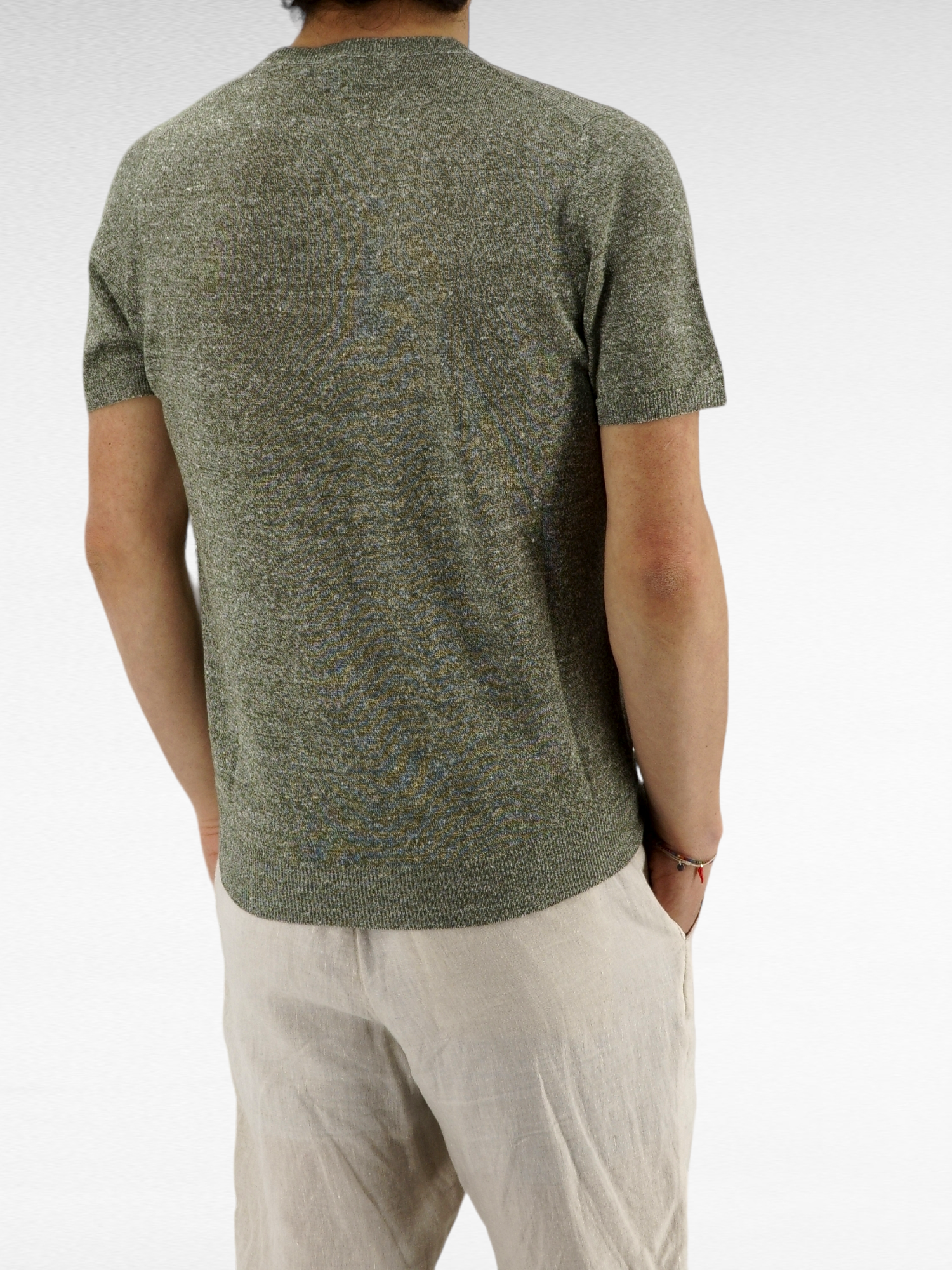 Knit T-Shirt Oliva 68% Linen 32% Cotton 