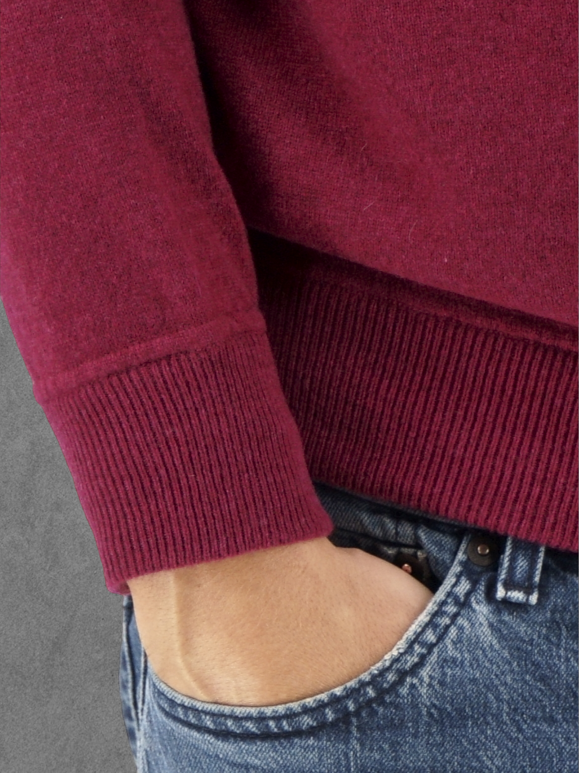 Sweater Crewneck Prugna 100% Cashmere