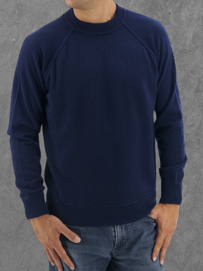 Sweater Crewneck Inchiostro 100% Cashmere