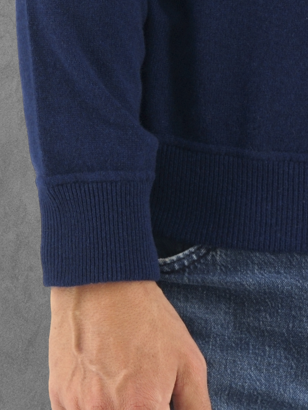 Sweater Crewneck Inchiostro 100% Cashmere