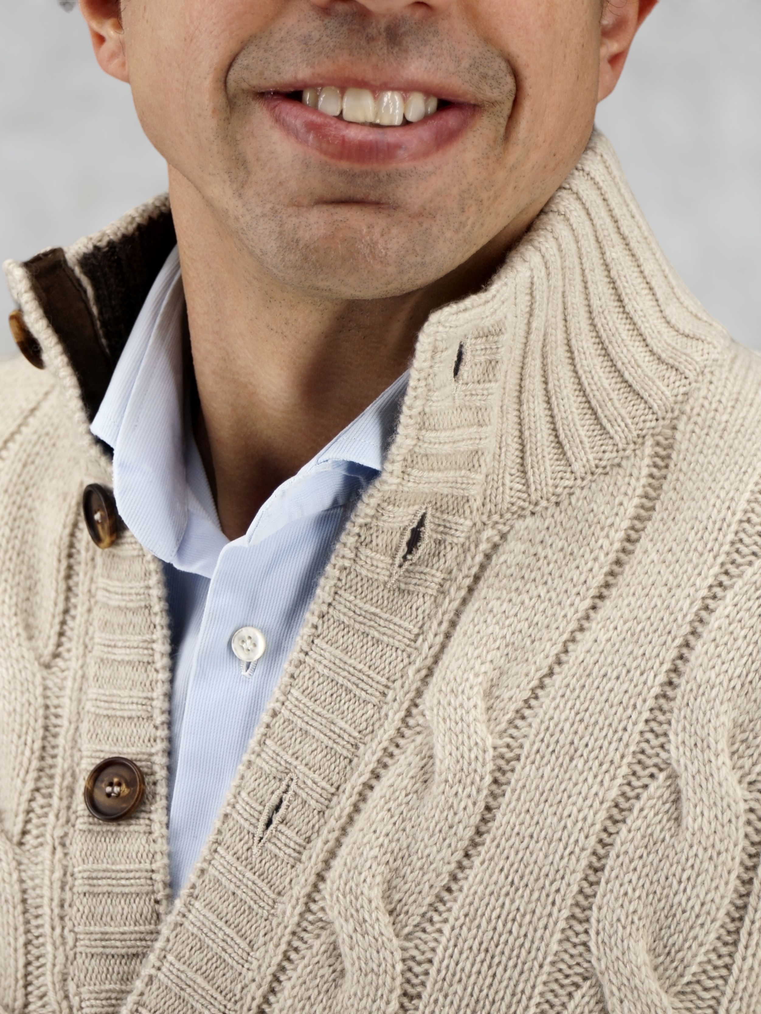 Cable Jacket Naturale 100% Cashmere