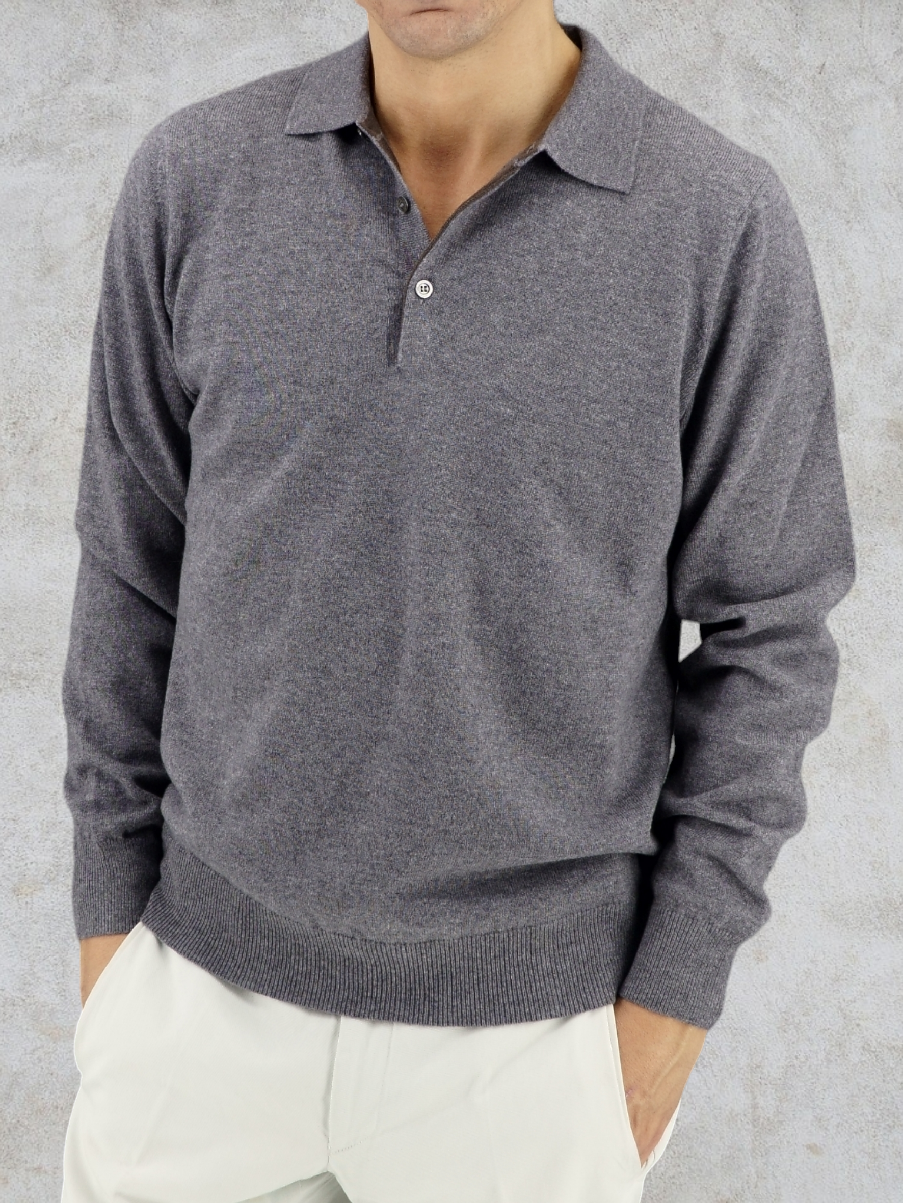 Polo in Maglia 100% Cashmere Ironmood