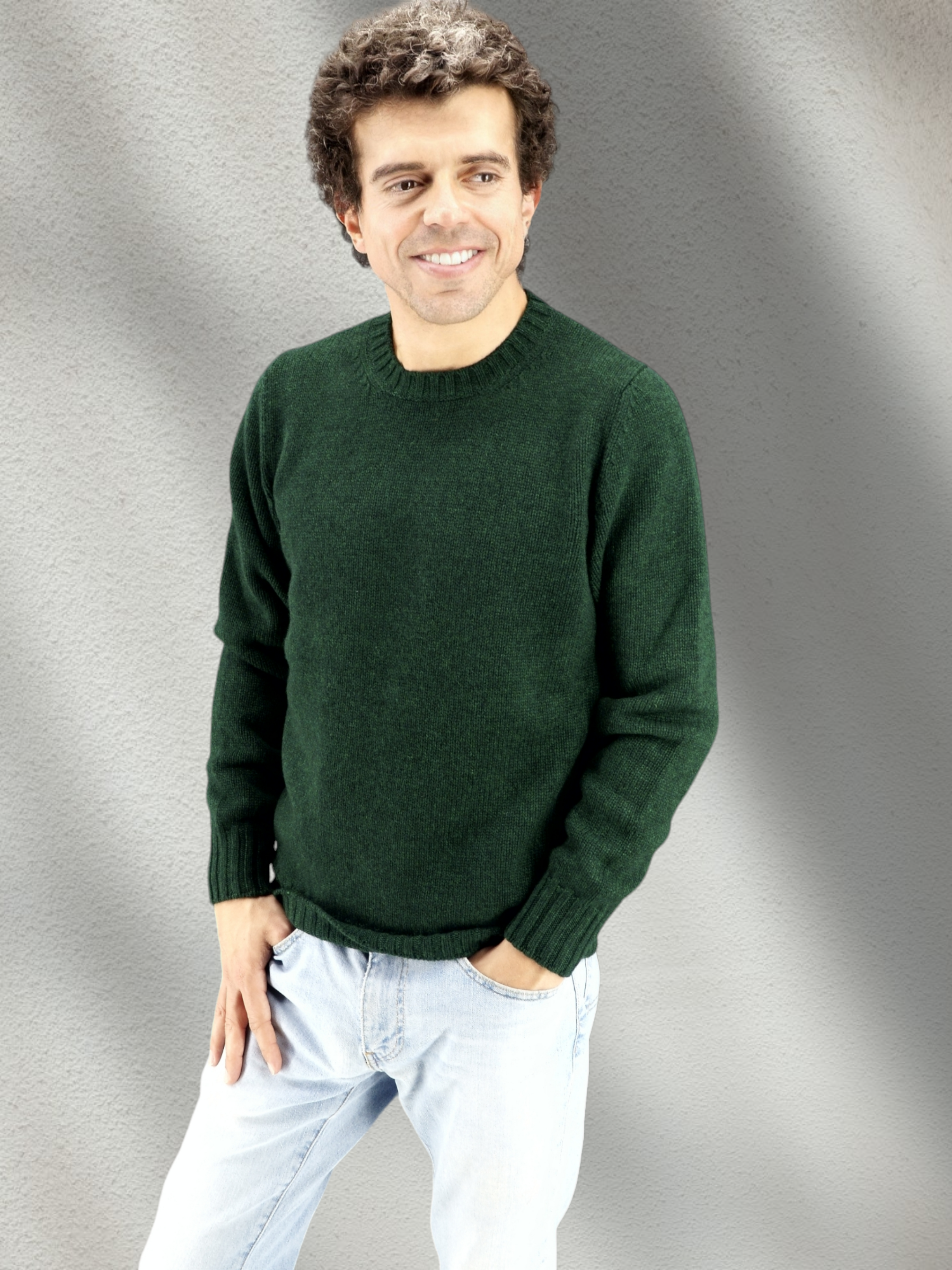 Crewneck Dolomiti Verdone 100% Cashmere