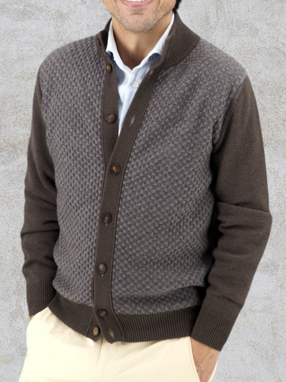 8 Buttons Heritage Ironmood 100% Cashmere