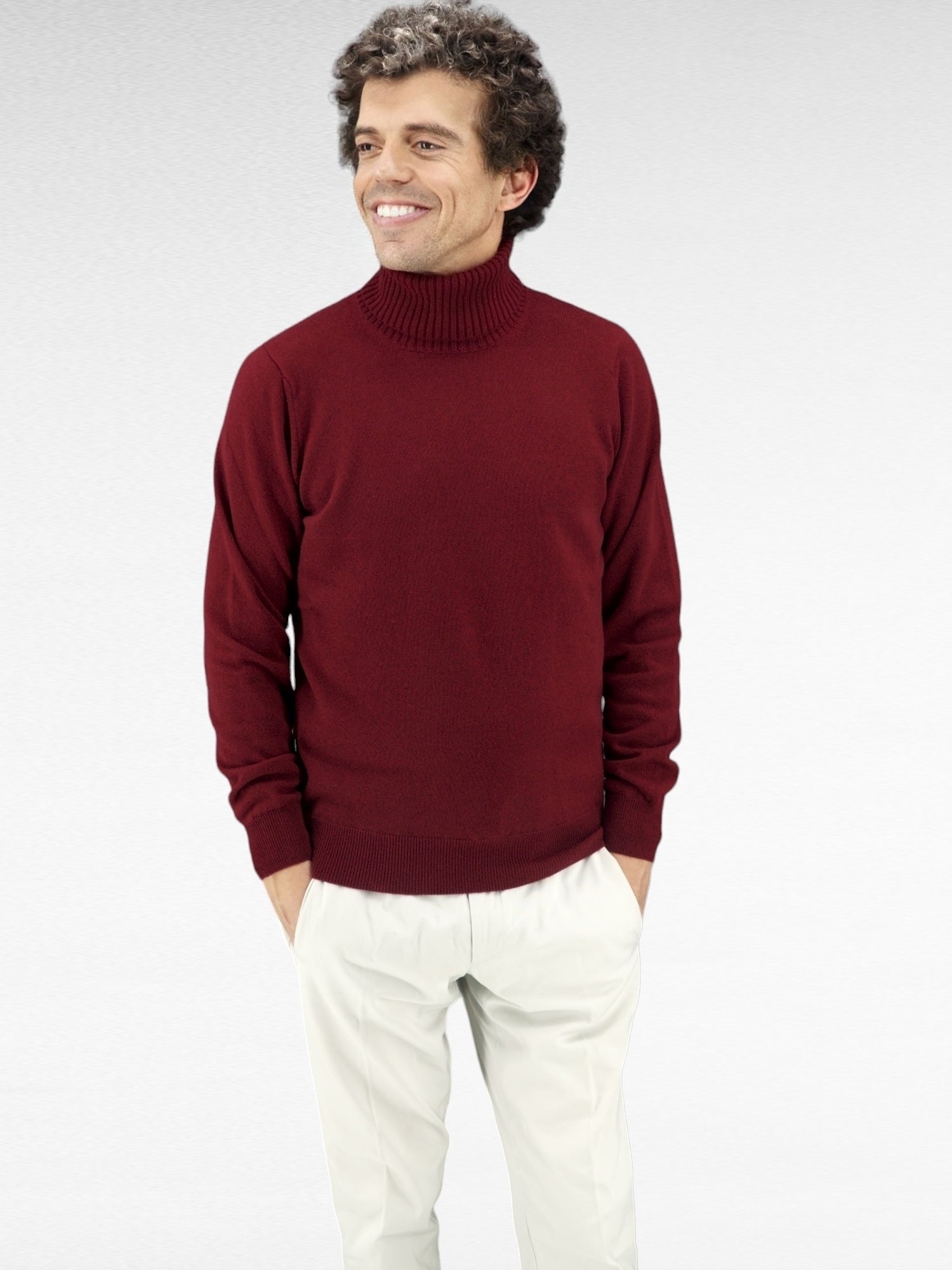 Classic Turtleneck Bordeaux 100% Cashmere