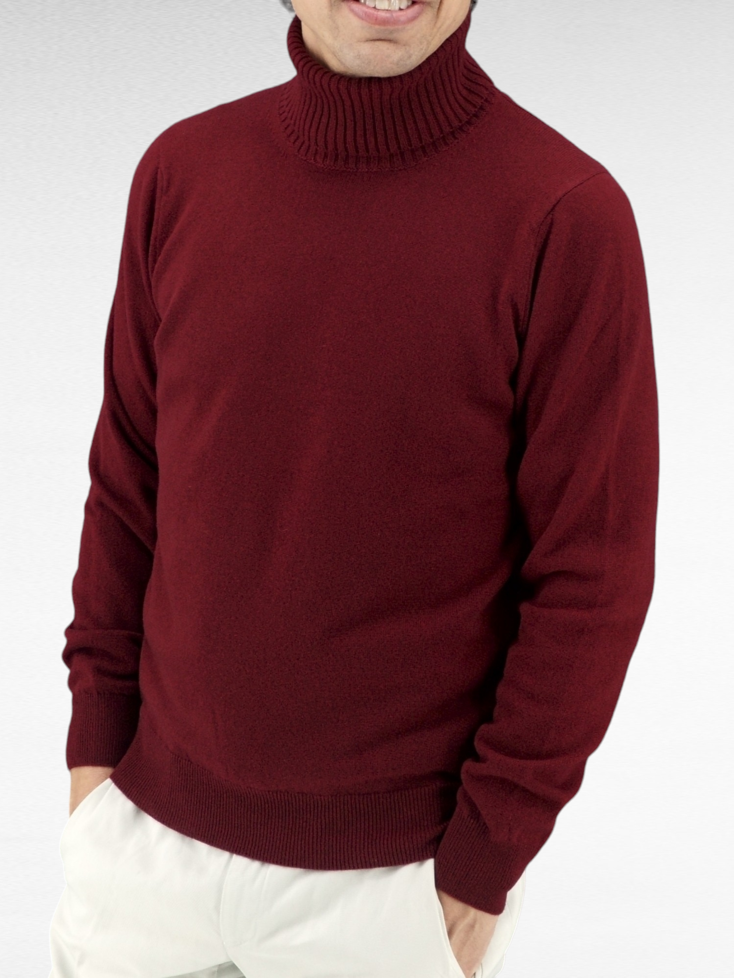 Classic Turtleneck Bordeaux 100% Cashmere