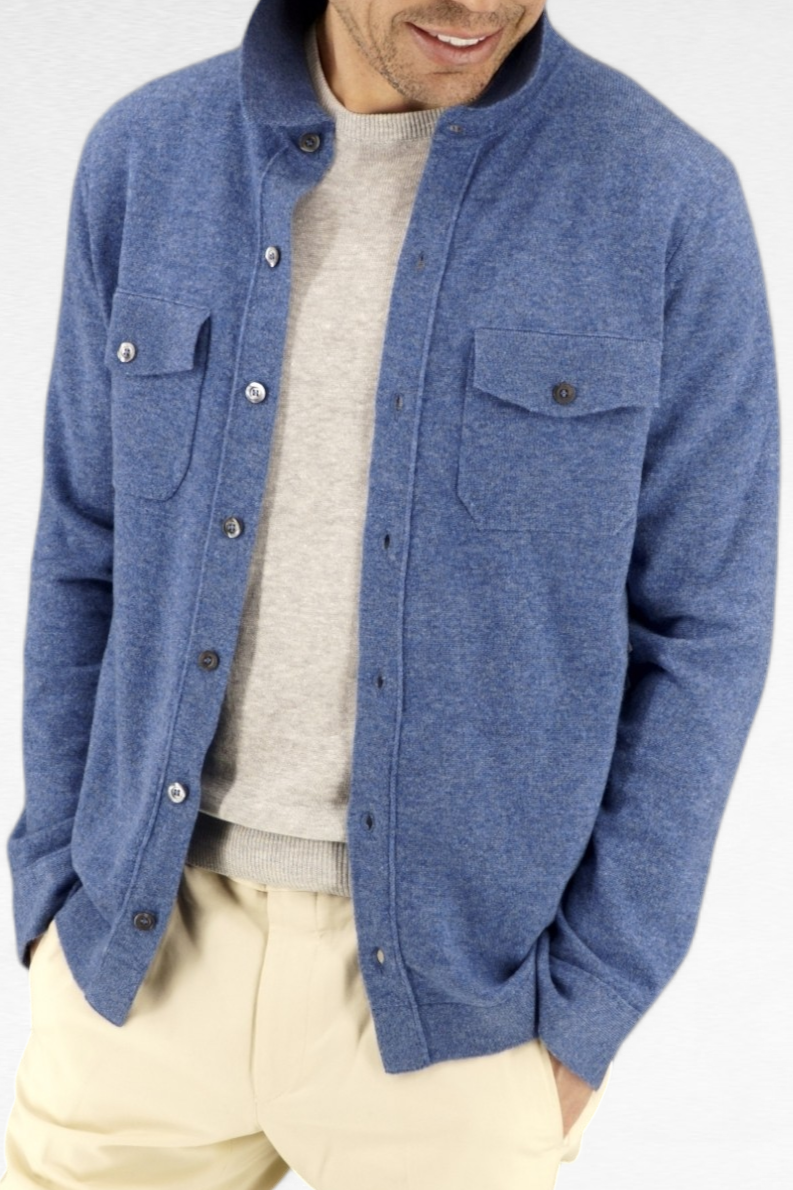 Camicia Safari Oxford 100% Cashmere