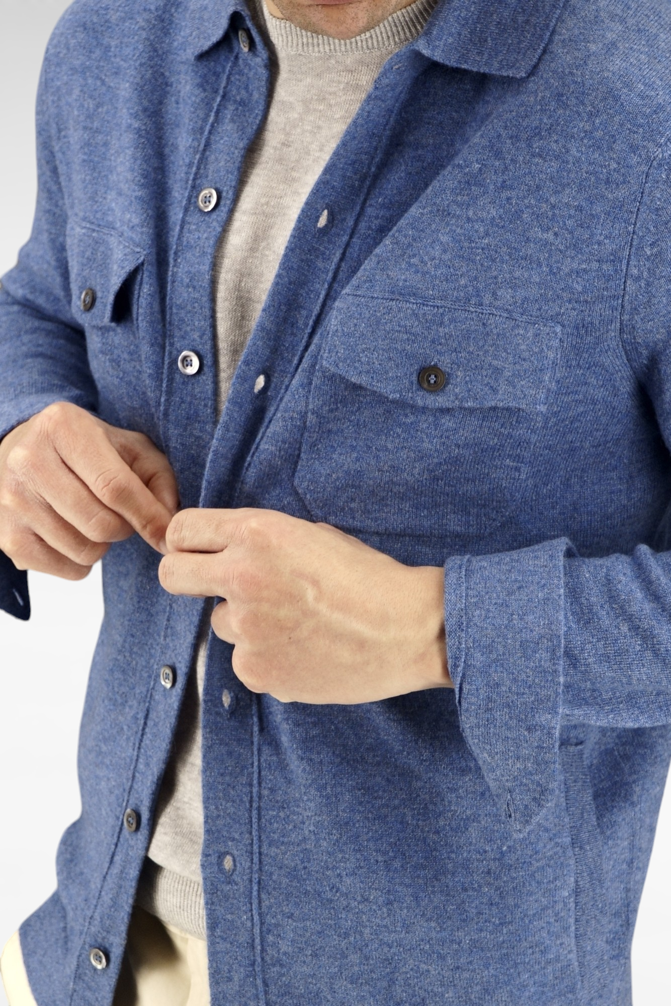 Camicia Safari Oxford 100% Cashmere