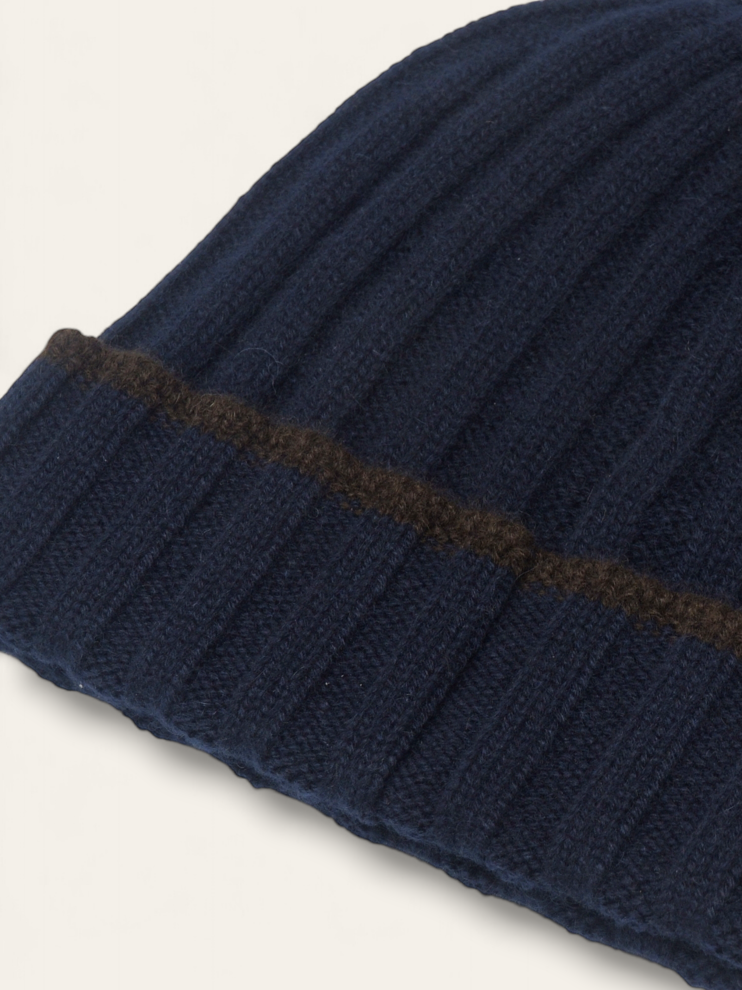 Cappello Coste Navycoffee 100% Cashmere