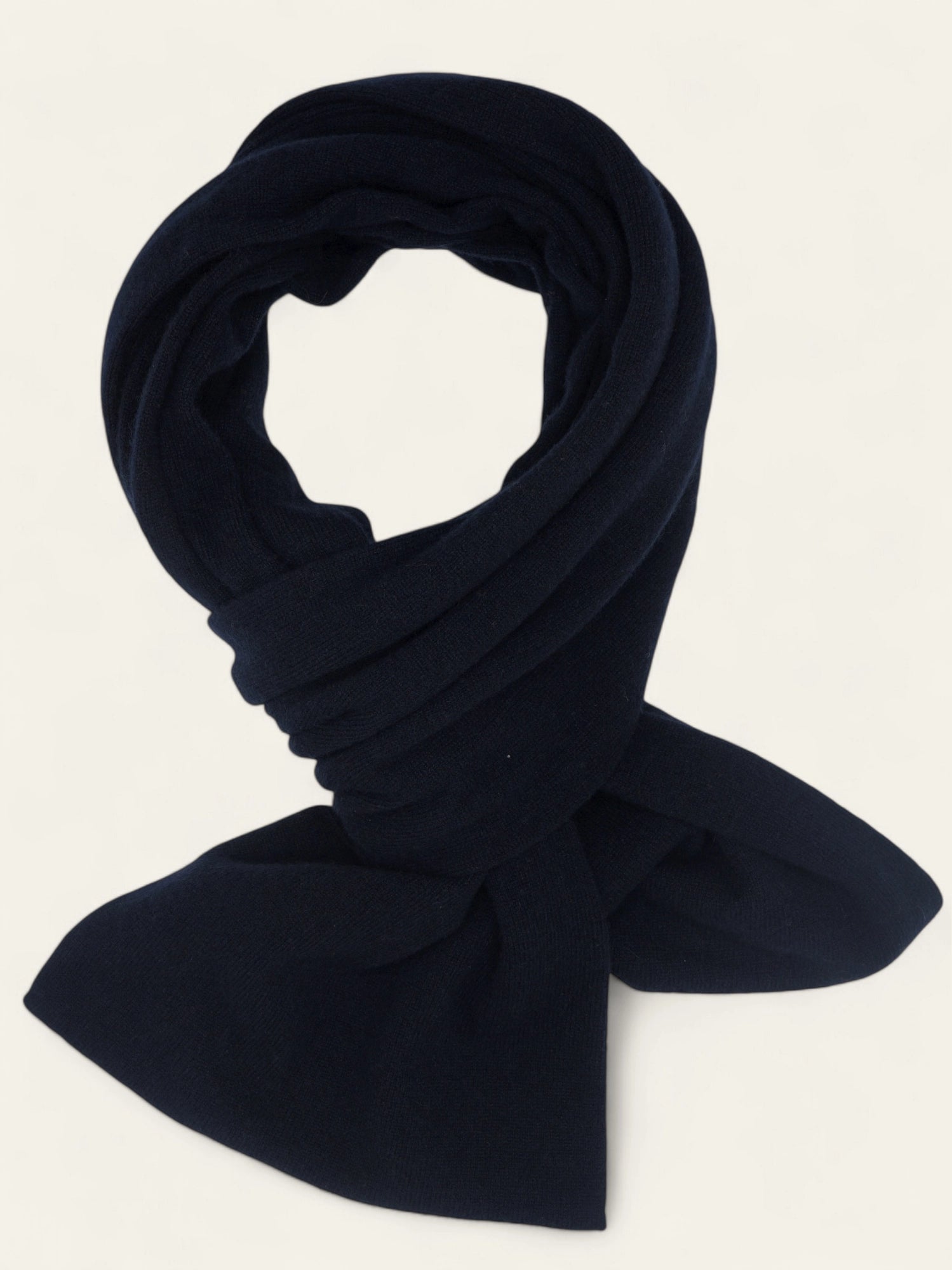 Sciarpa Double Blu Notte 100% Cashmere