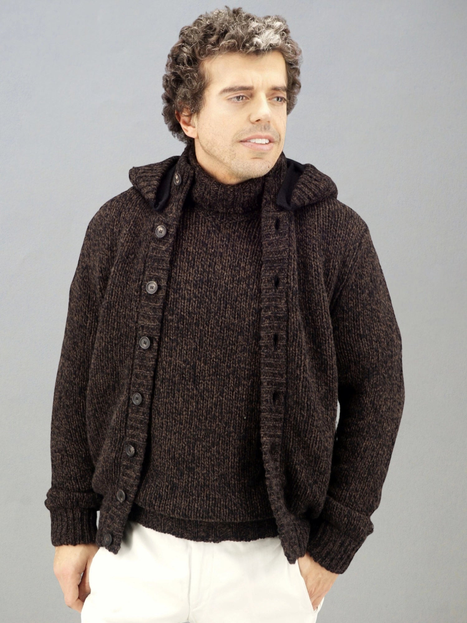 BOMBER GLEN MORO WOOL AND CASHMERE 