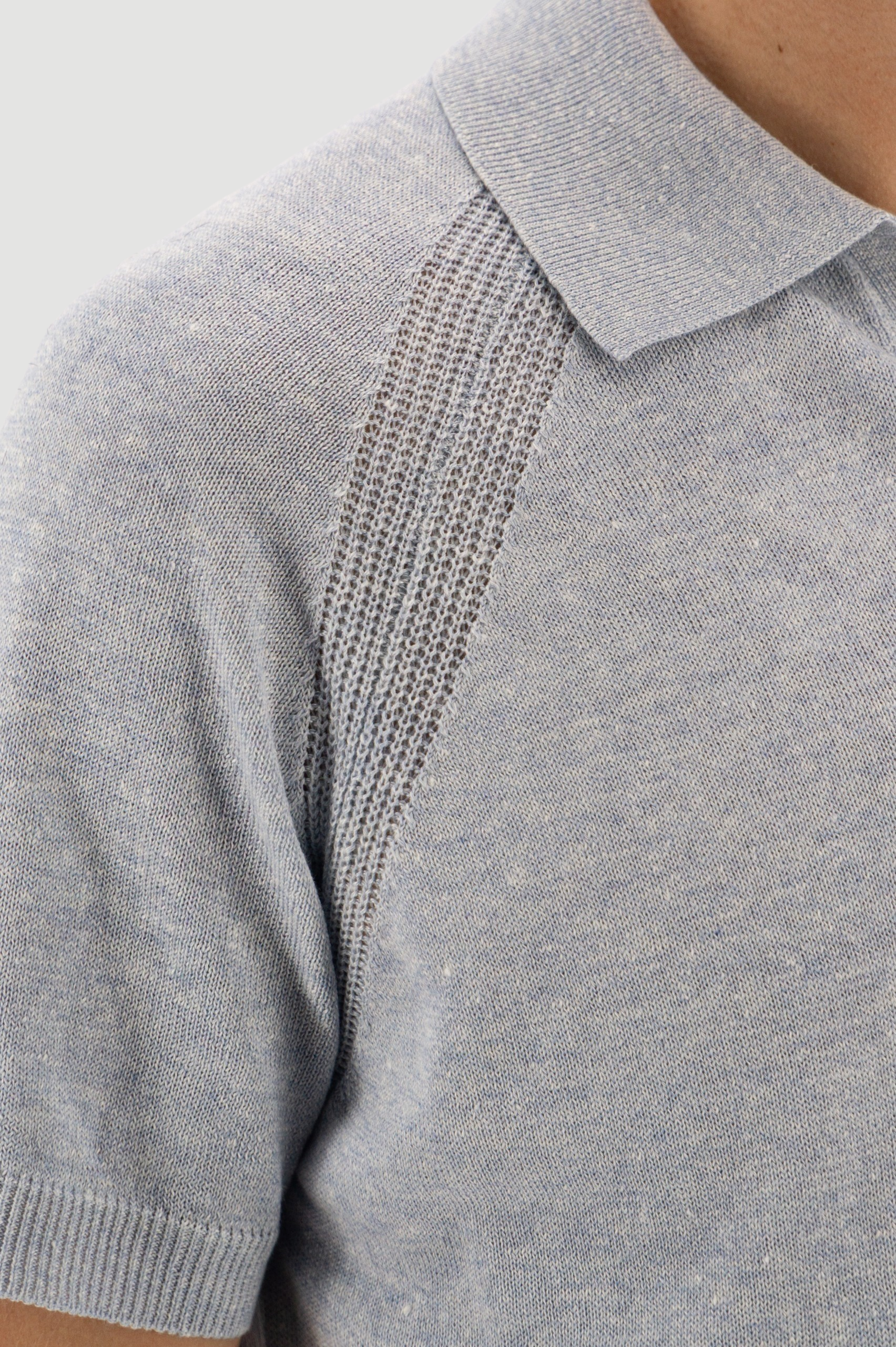 Polo Malibu Cielo 68% Lino 32% Cotone