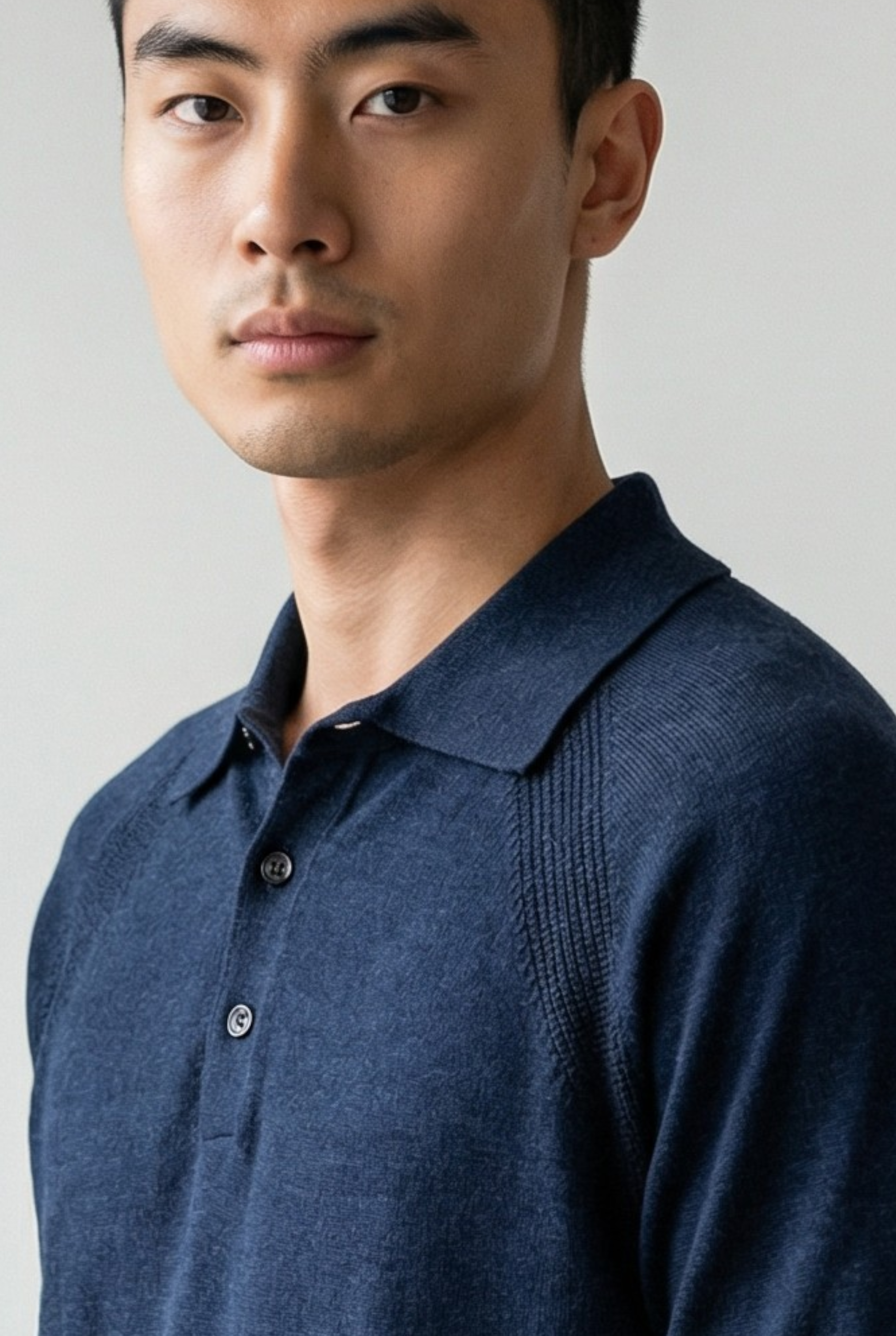 Polo Malibu ML Blu 68% Lino 32% Cotone