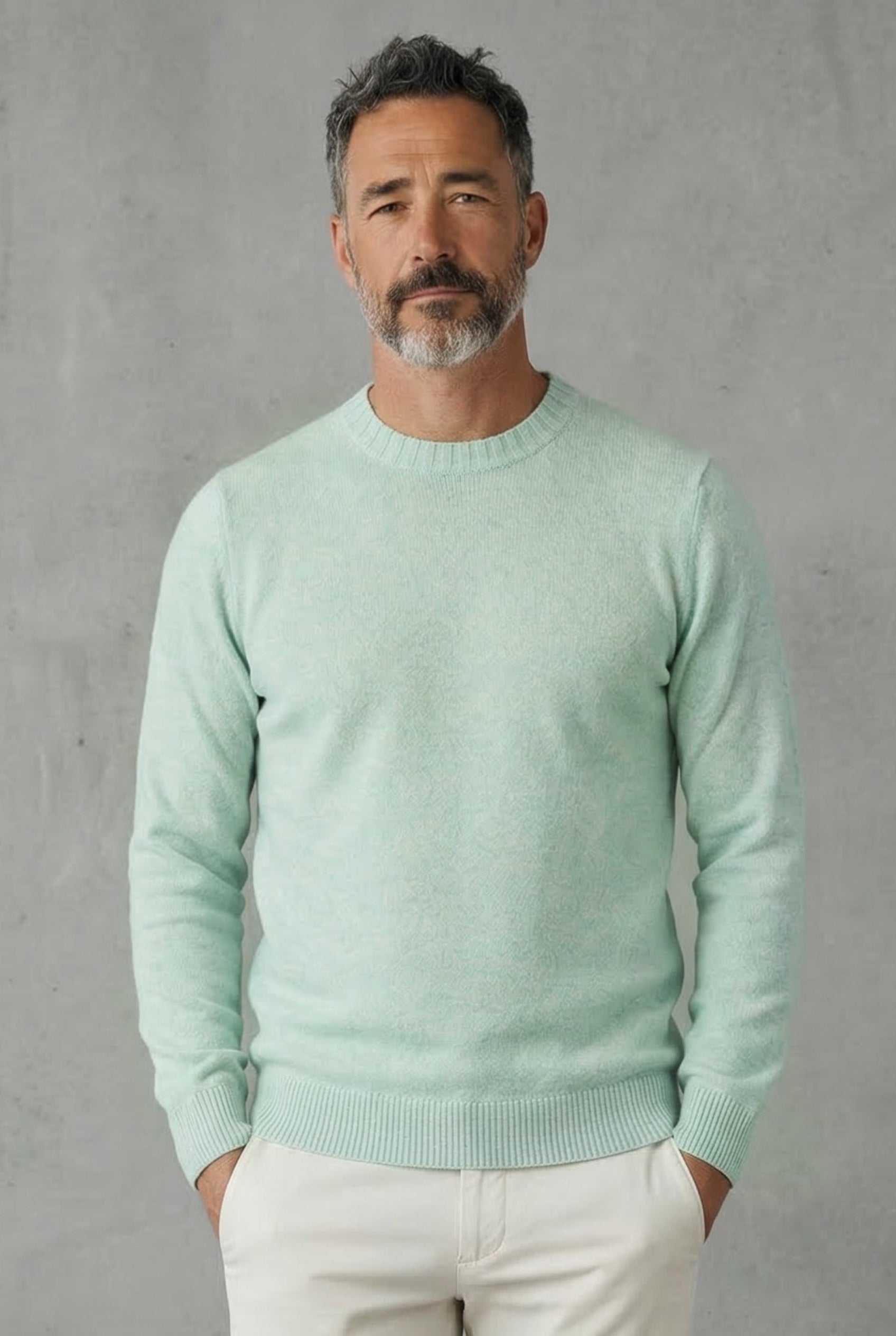 Girocollo Nuvola Acquamarina 100% Cashmere