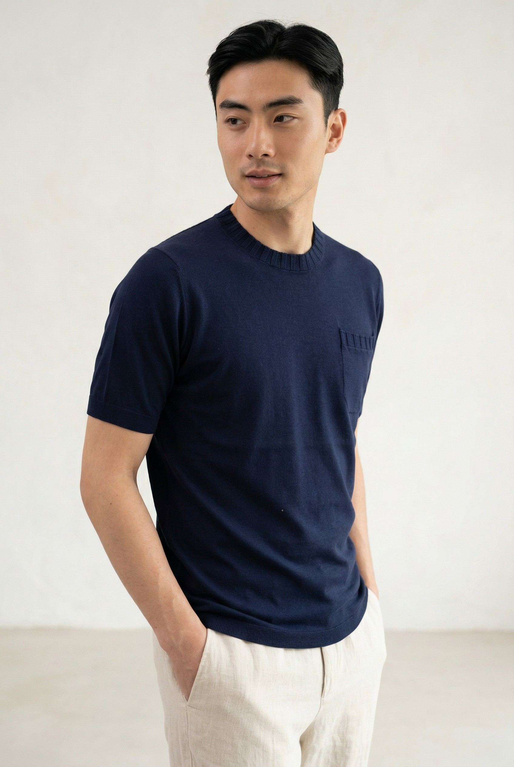 T-Shirt Costiera Navy 100% Cotone