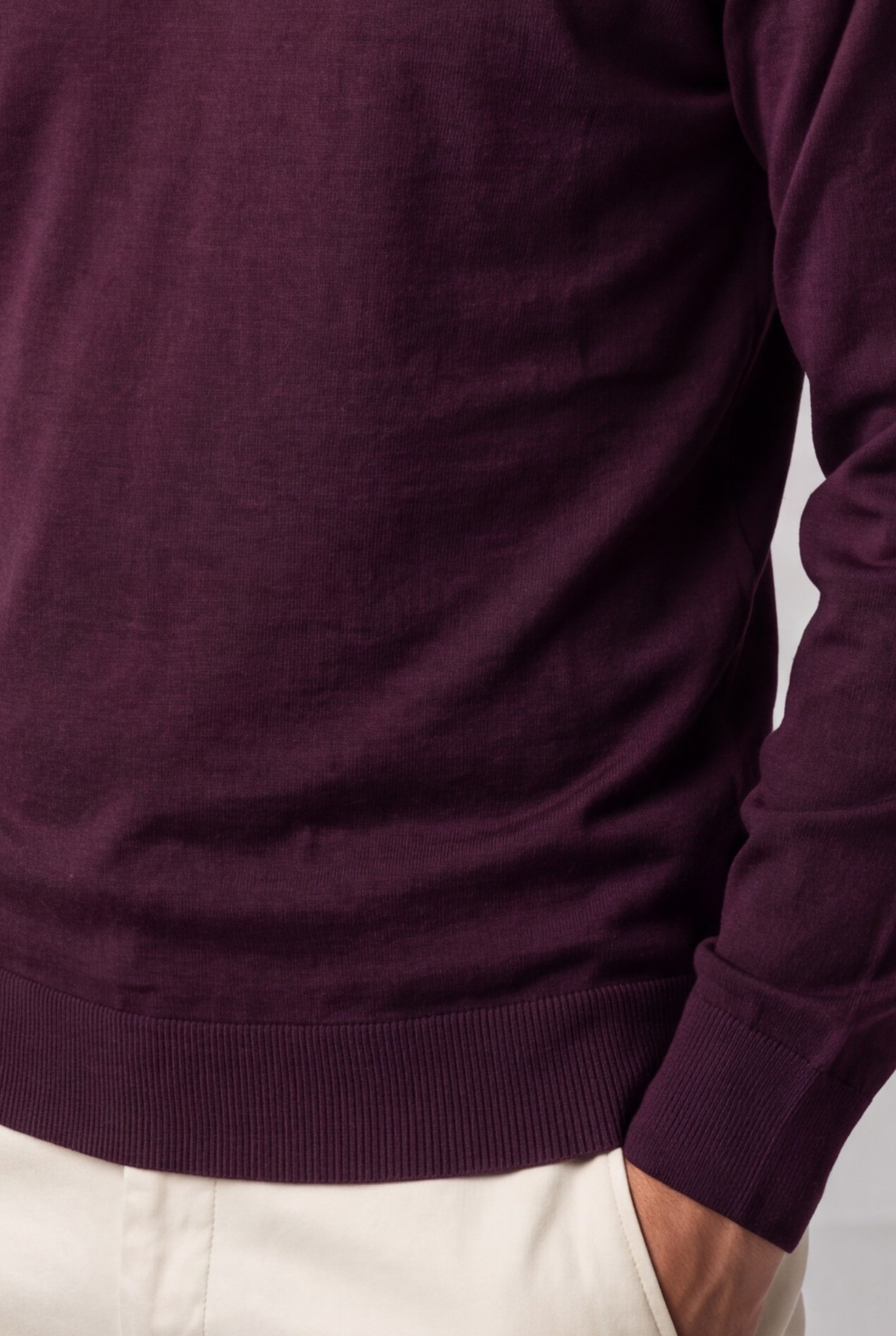 Turtleneck Blackberry Wine Cashmere Wool and Silk