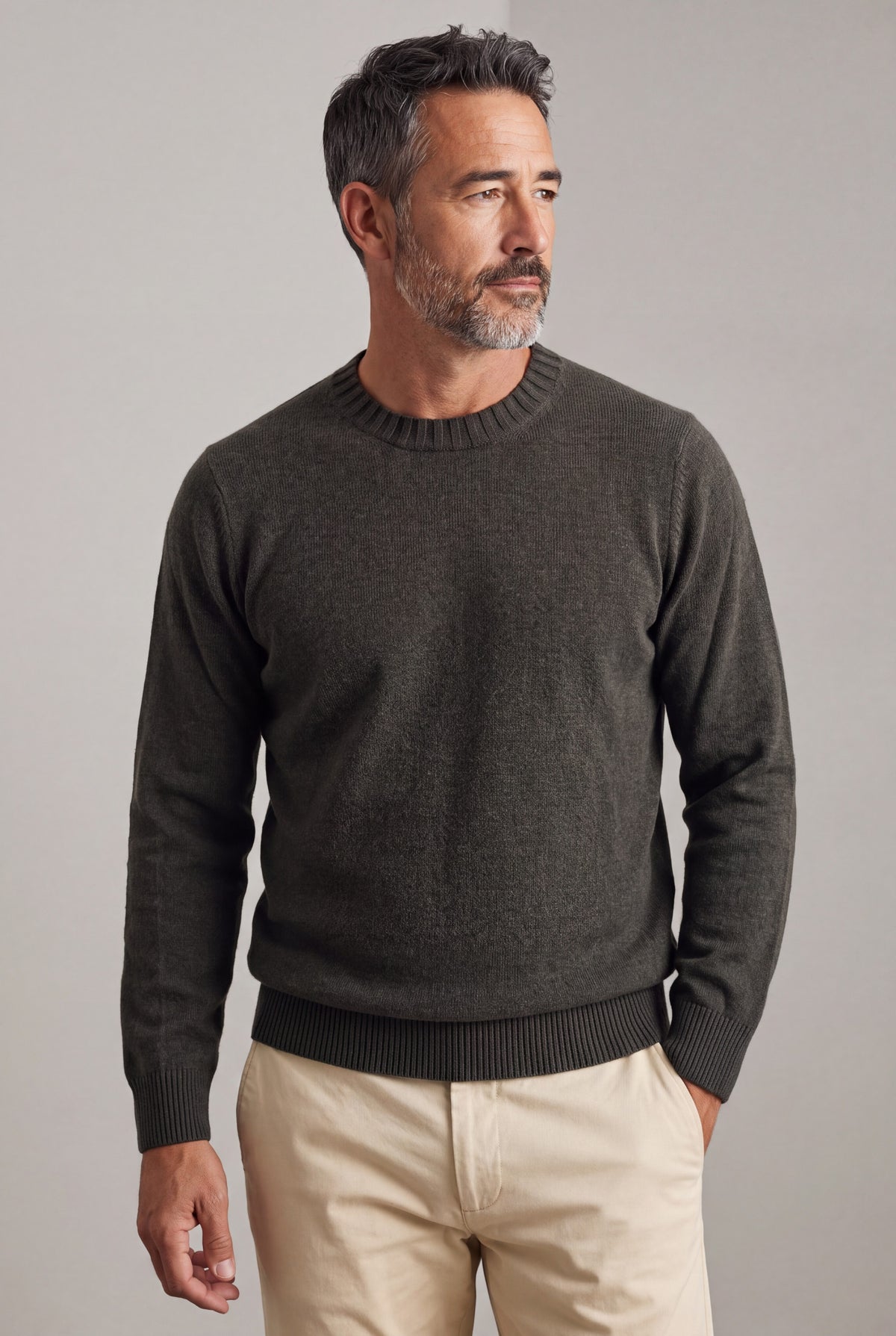Girocollo Nuvola Loden 100% Cashmere