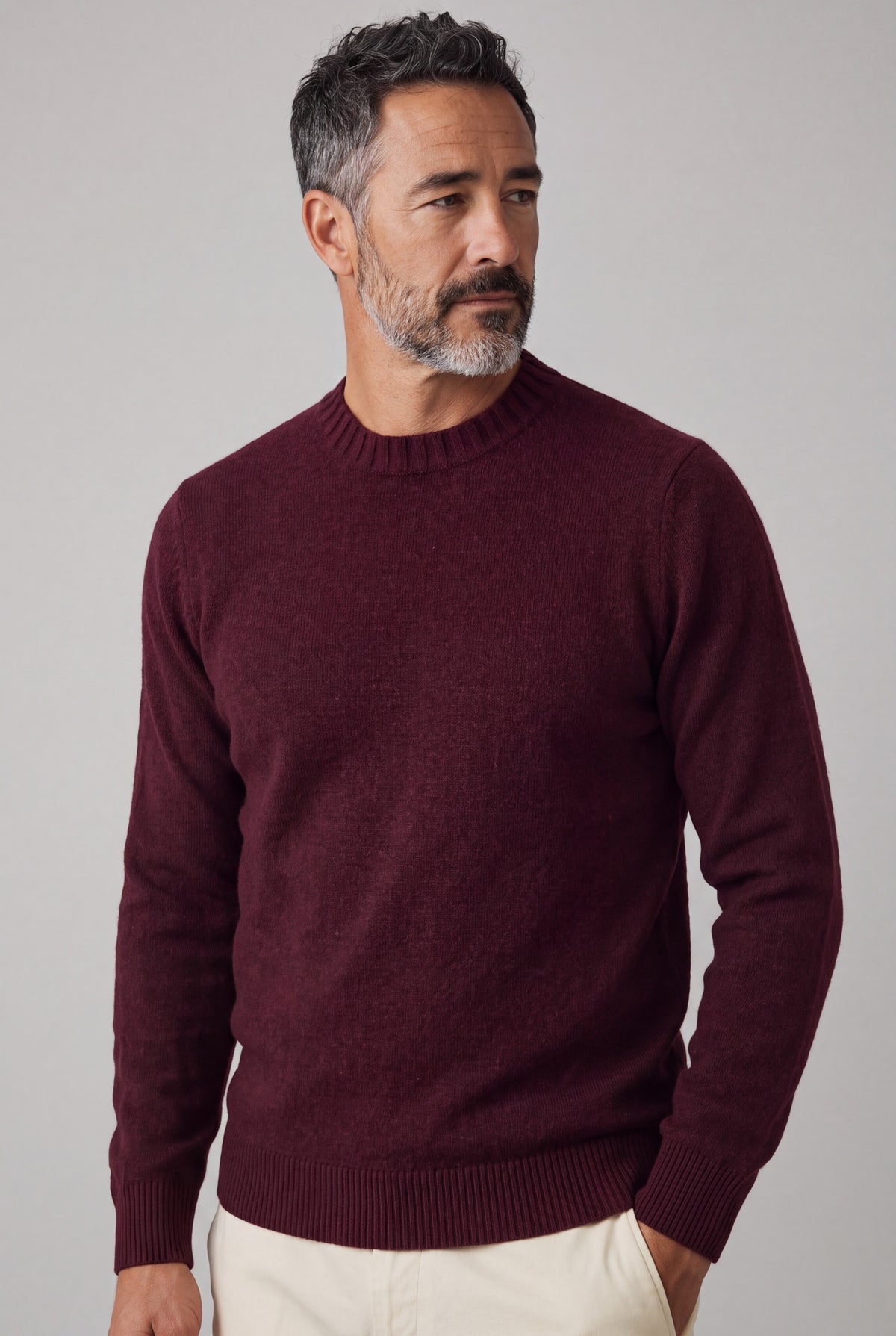 Girocollo Nuvola Bordeaux 100% Cashmere