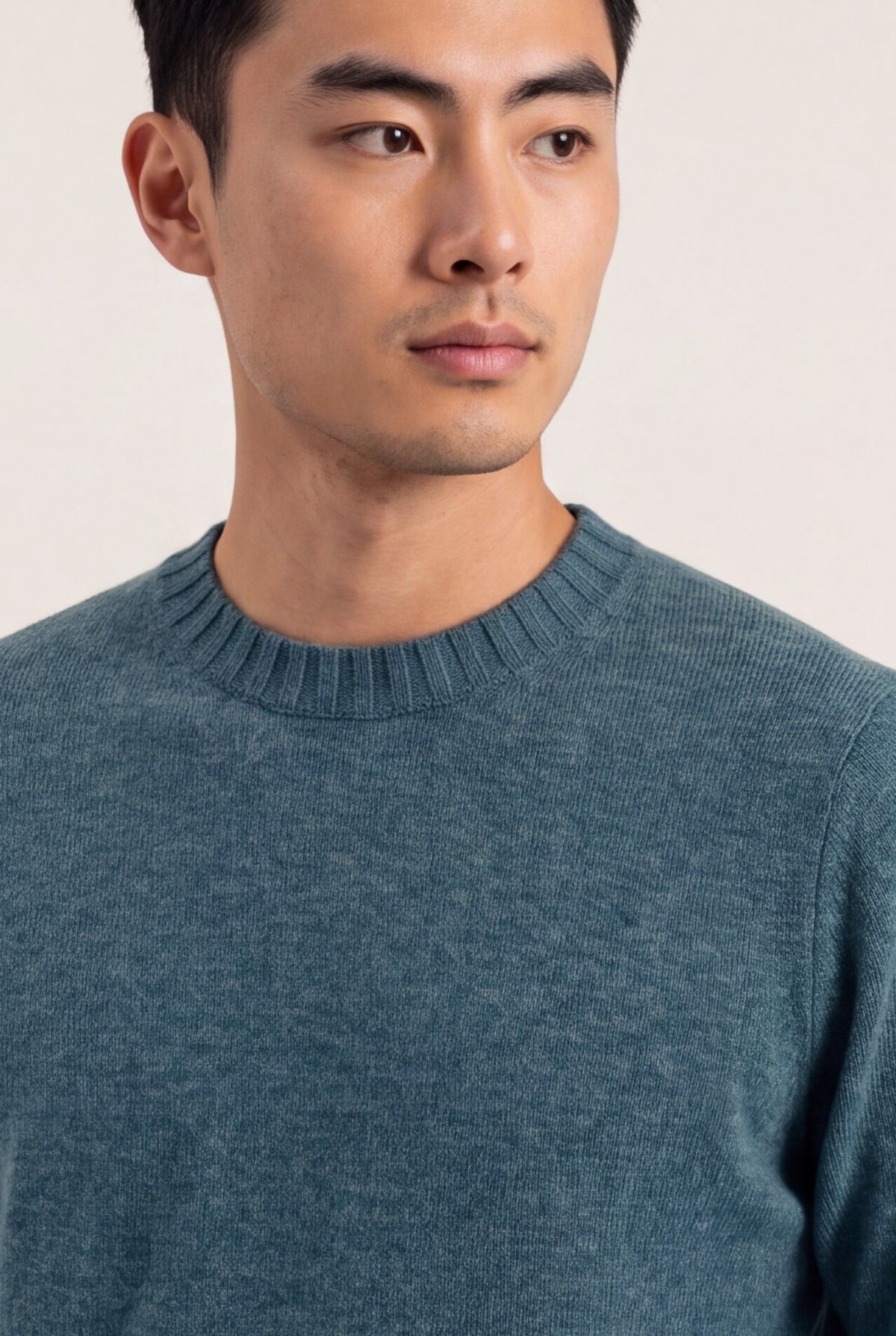 Girocollo Nuvola Teal Blue 100% Cashmere
