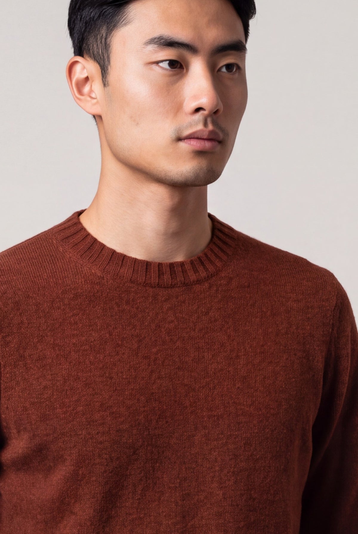 Girocollo Nuvola Laterizio 100% Cashmere