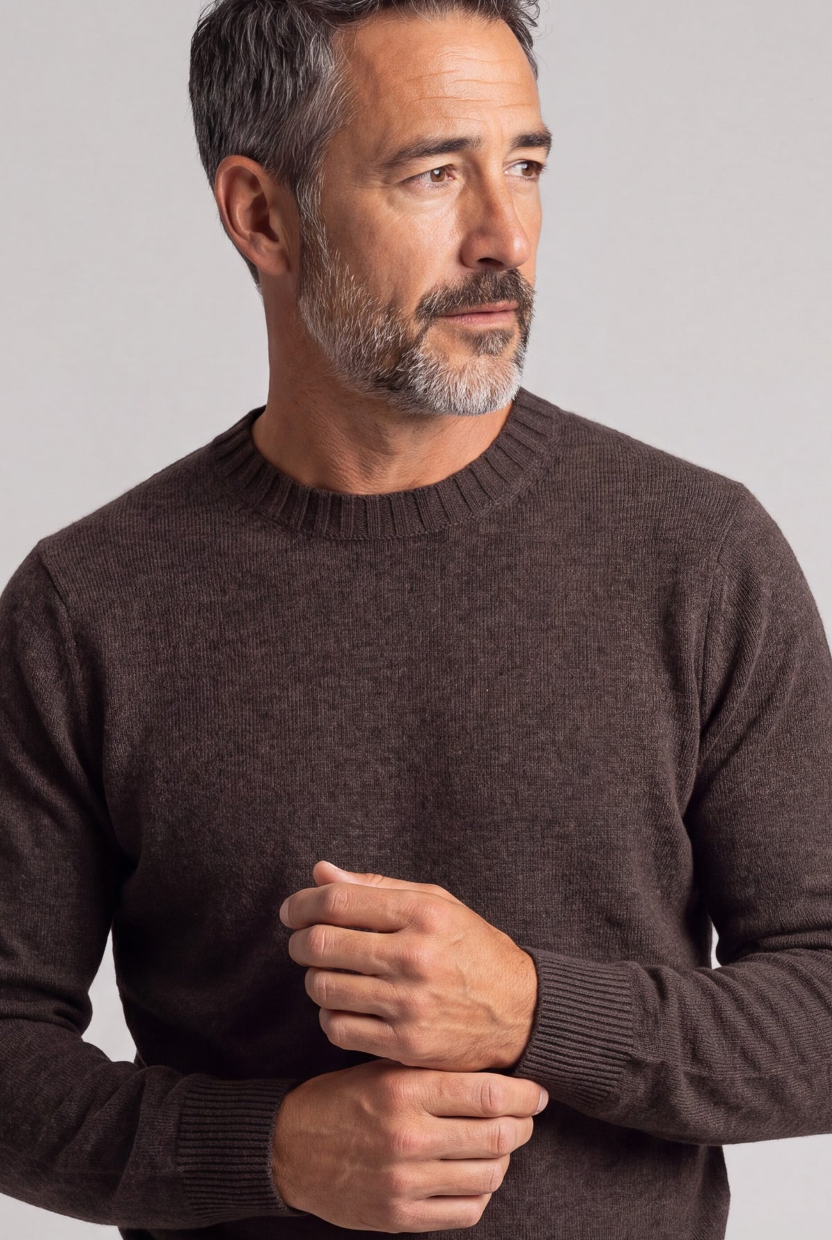 Girocollo Nuvola Peat 100% Cashmere