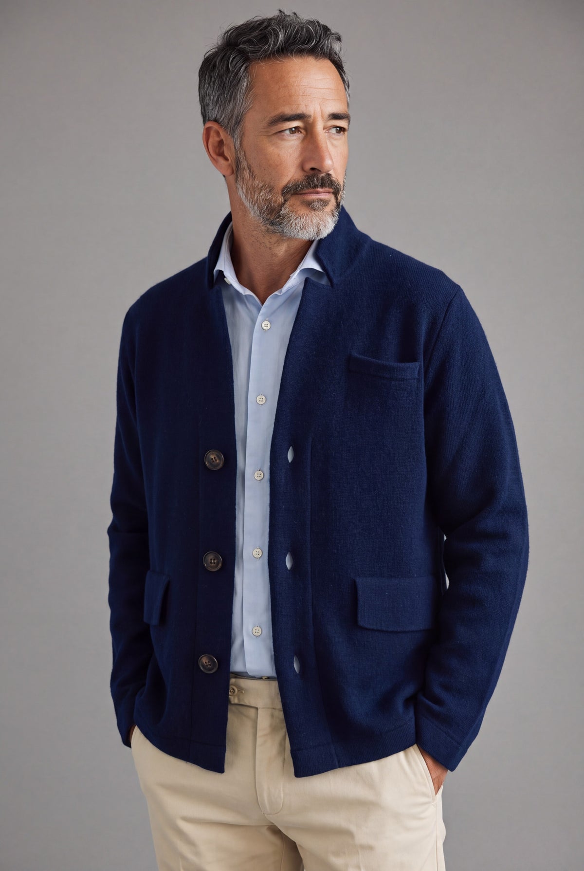 Maglia Blazer Peacoat 100% Cashmere