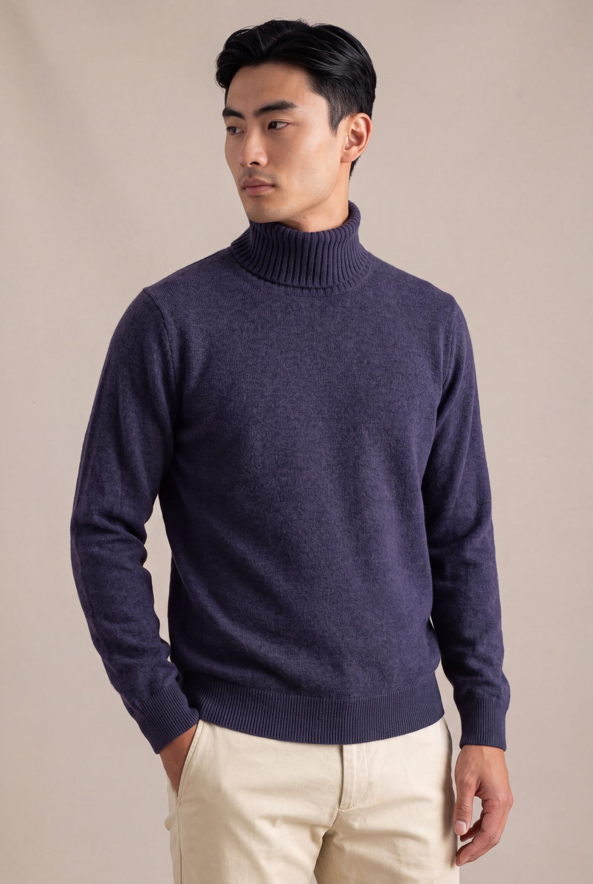 Dolcevita Classic Purple Grey 100% Cashmere