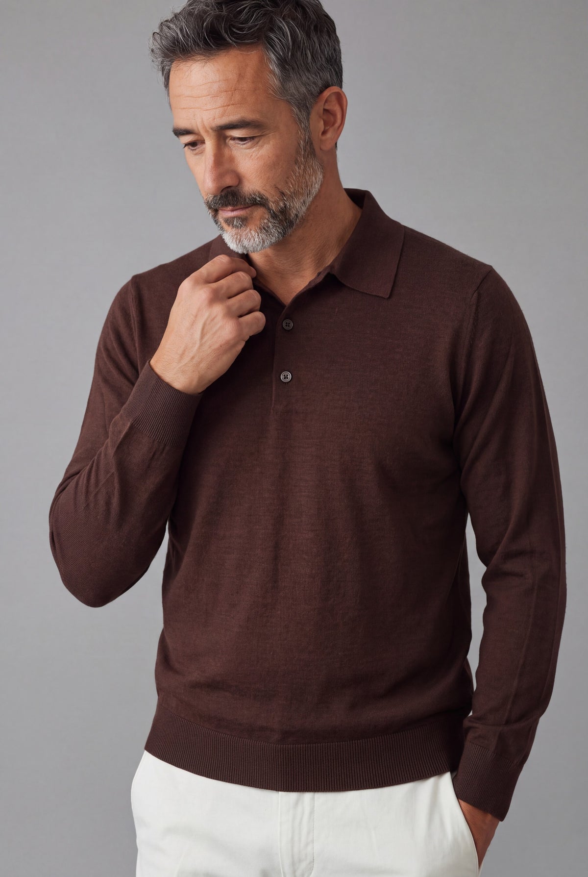 Polo in maglia Chocomel Cashmere Lana e Seta