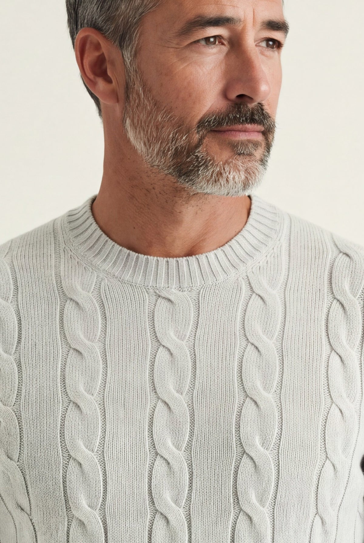 Girocollo Treccia 100% Cashmere Ice Flow