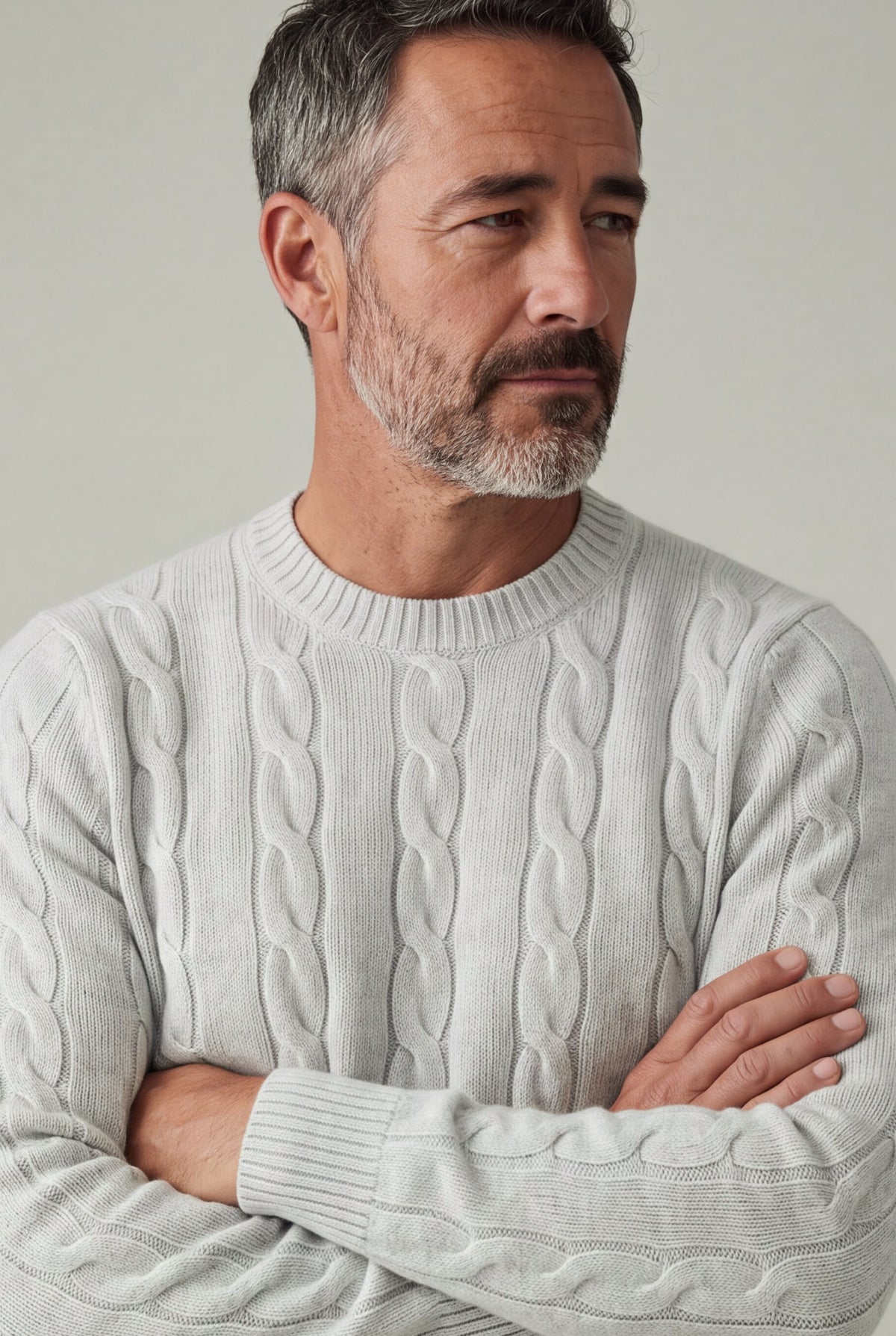 Girocollo Treccia 100% Cashmere Ice Flow