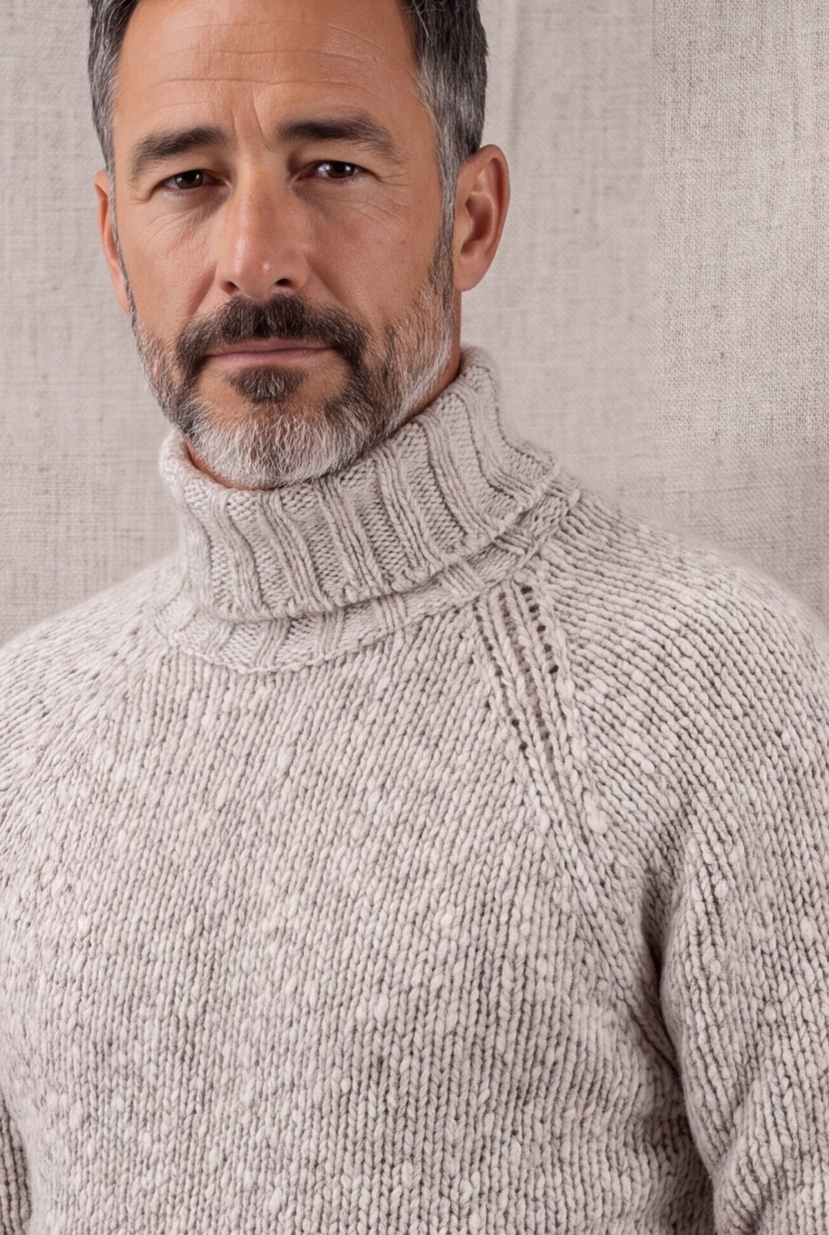 TURTLENECK GLEN NATURAL WOOL AND CASHMERE 