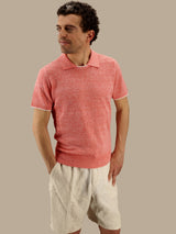 T-Shirt Polo Maniche Corte Pink Lemonade 68% Lino 32% Cotone