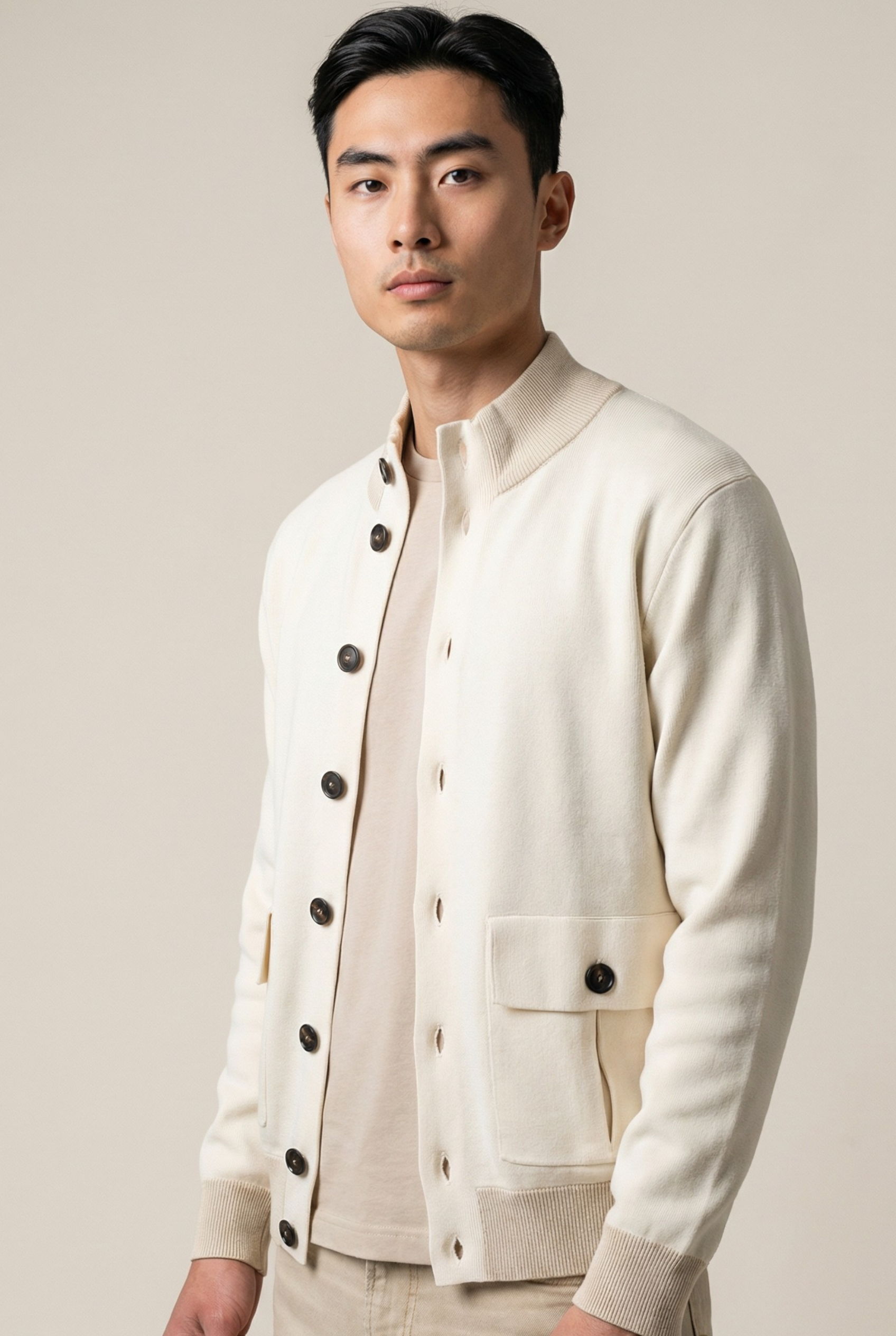 Portofino Bomber Latte 100% Cotton