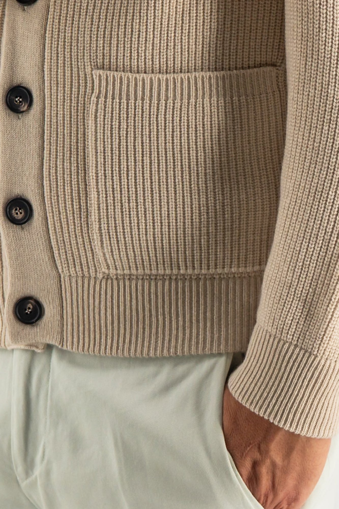 Cardigan Pannocchia Oat Beige 100% Cashmere