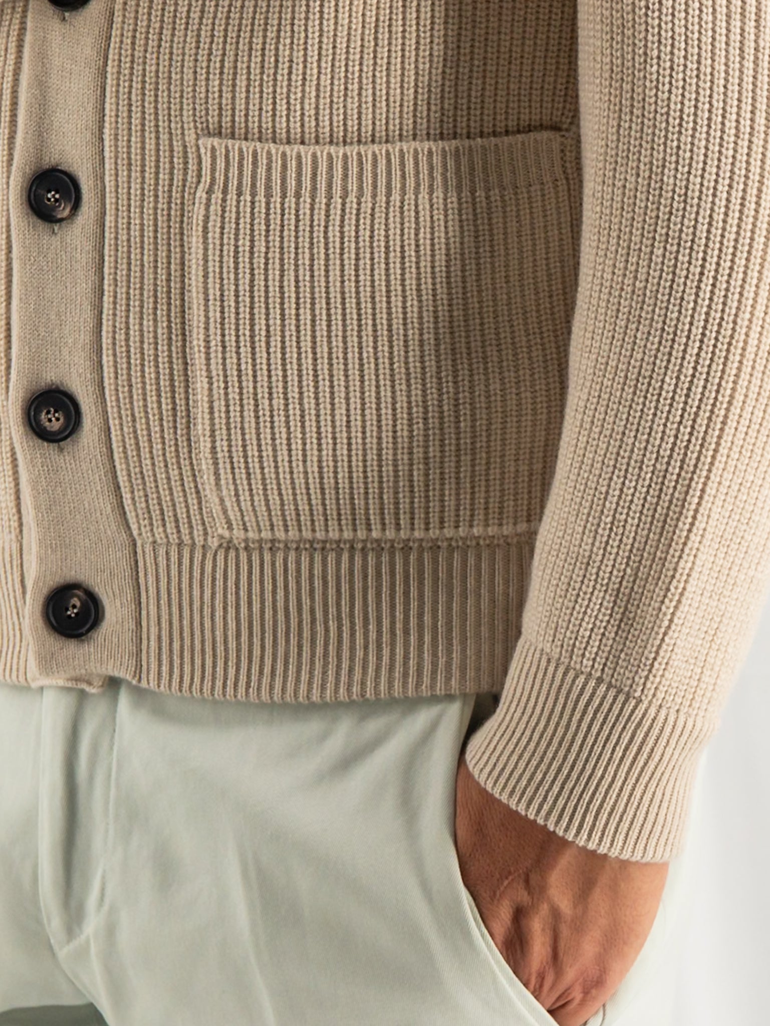 Cardigan Pannocchia Oat Beige 100% Cashmere