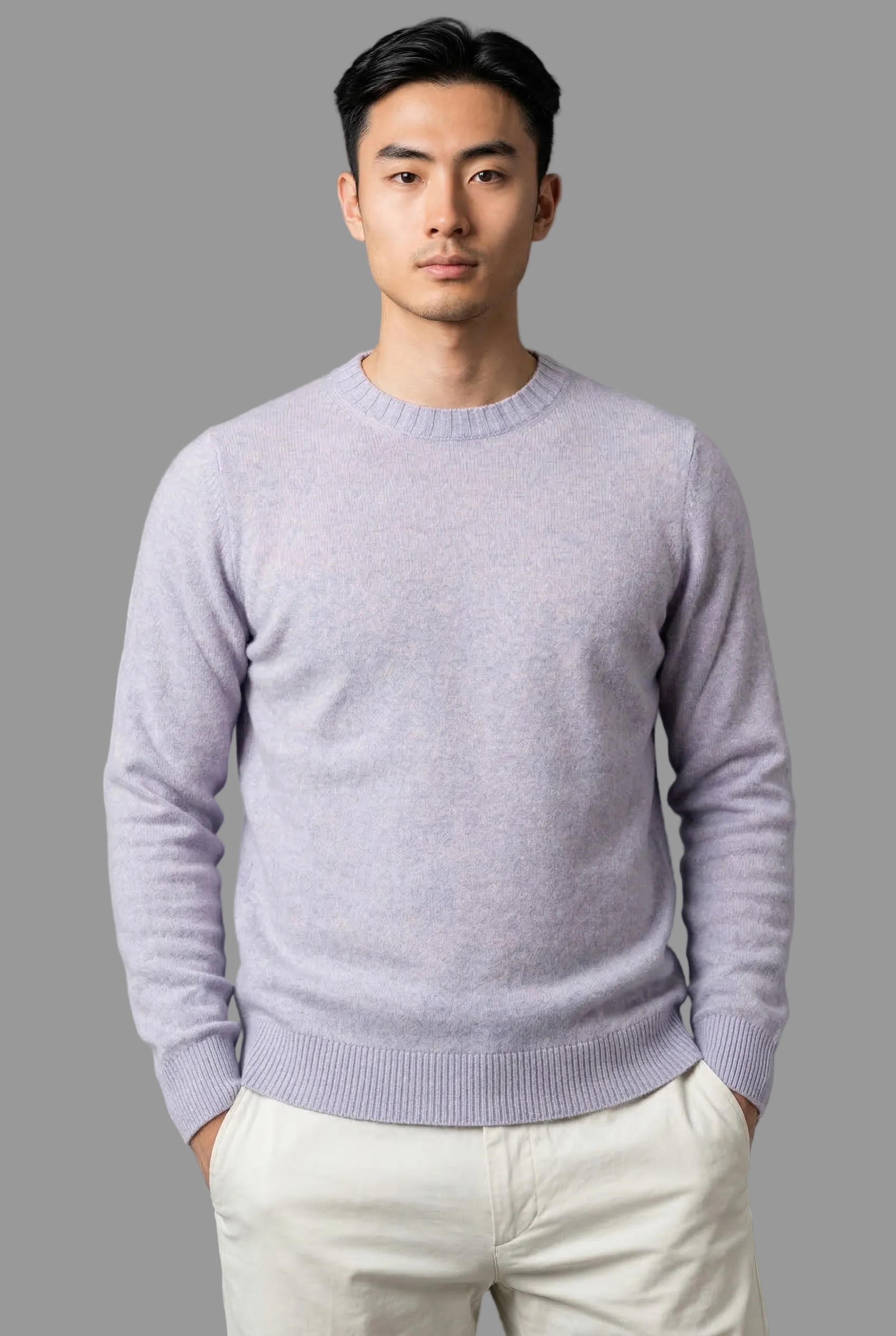 Girocollo Nuvola Glicine 100% Cashmere