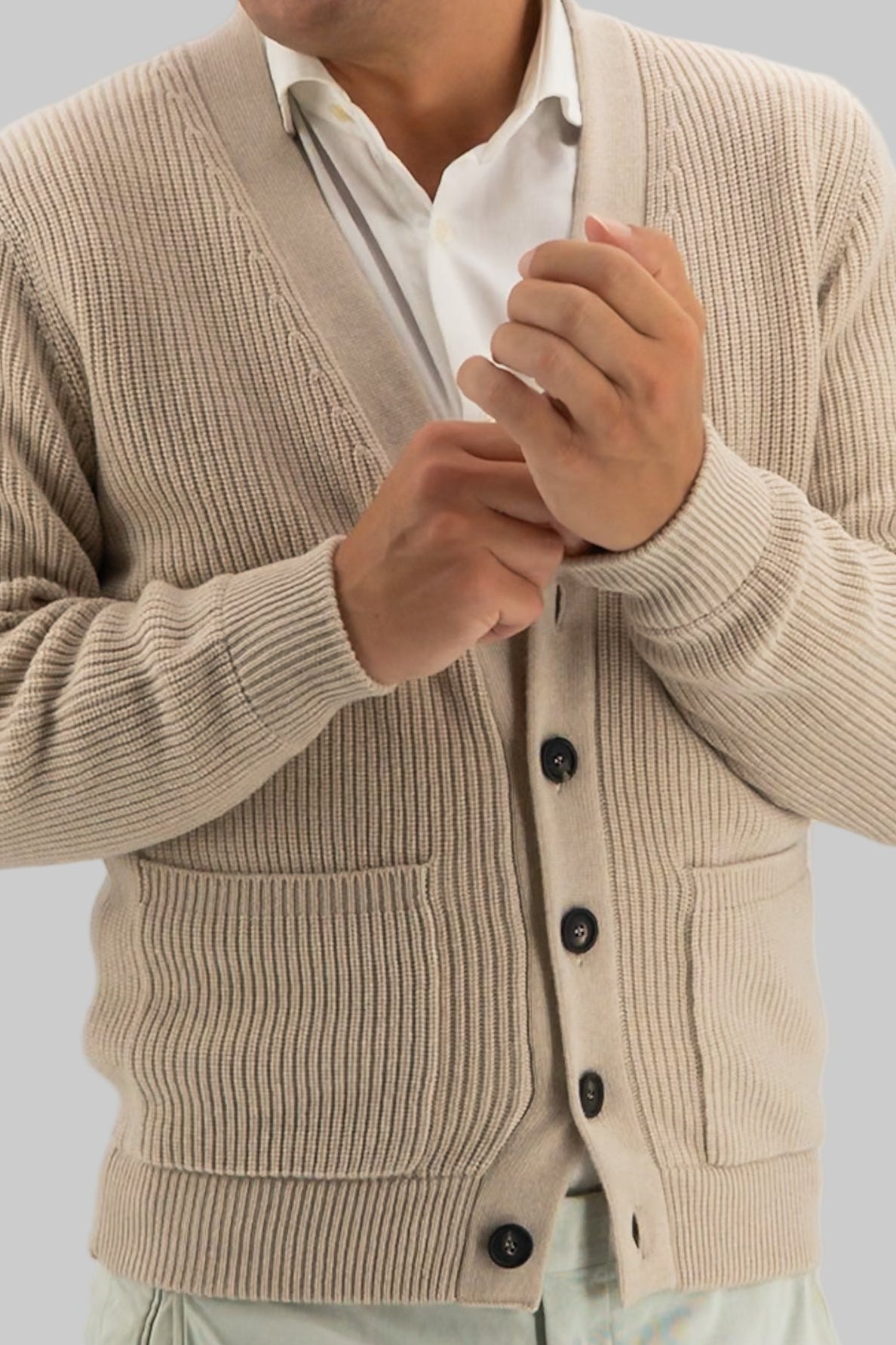 Cardigan Pannocchia Oat Beige 100% Cashmere