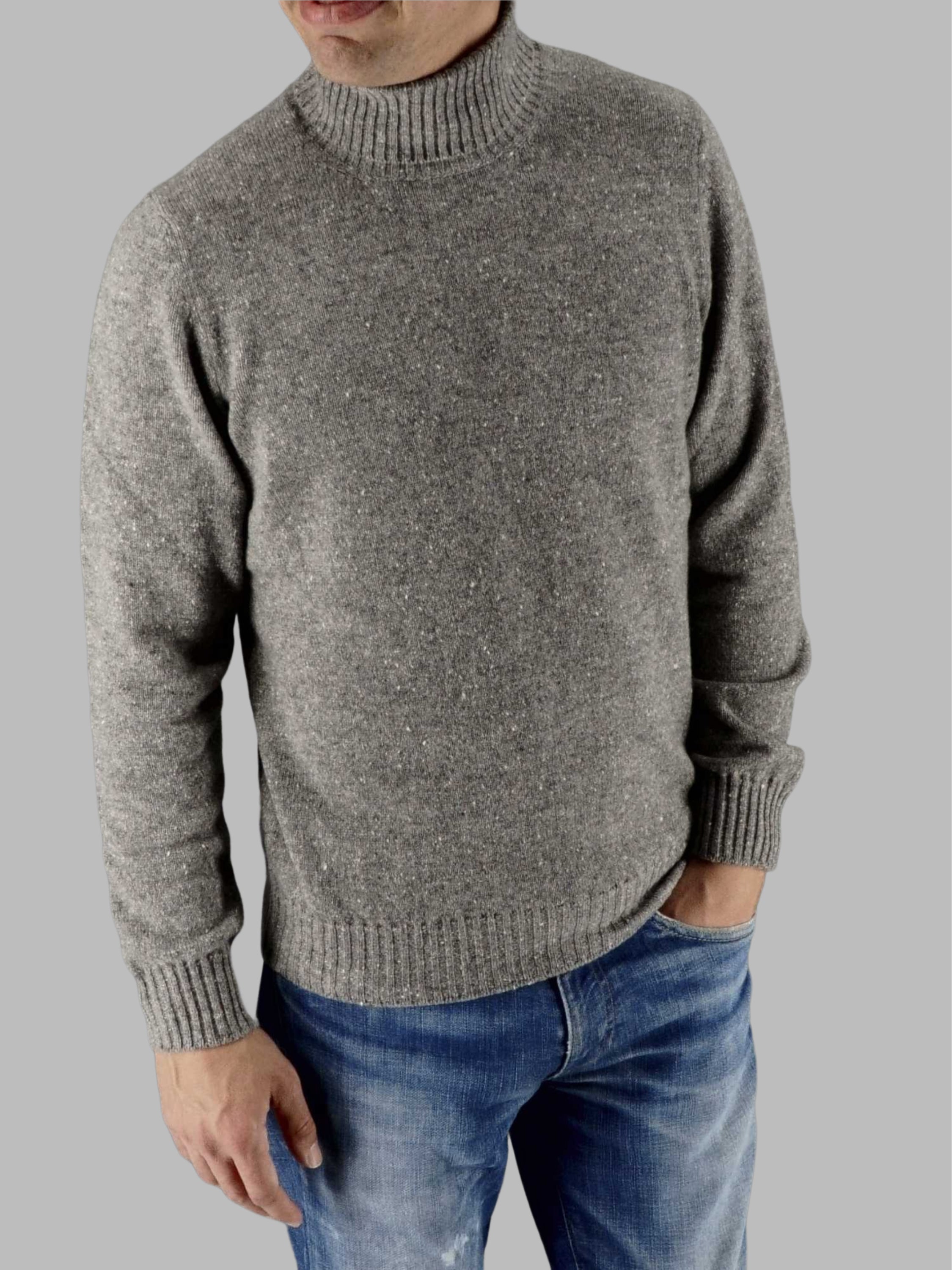 Harris Turtleneck Cool Gray 100% Cashmere