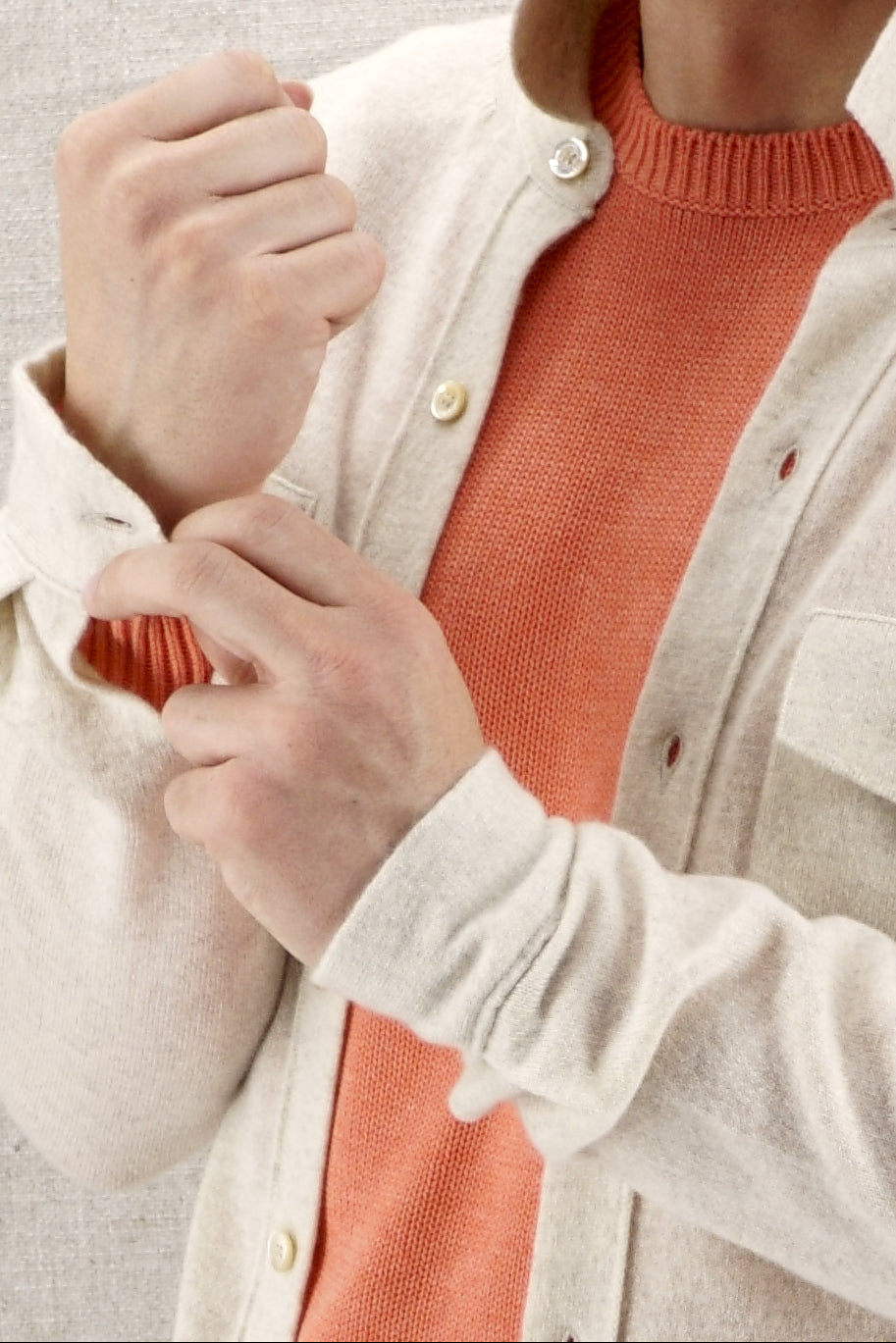 Camicia Safari Light Natural 100% Cashmere