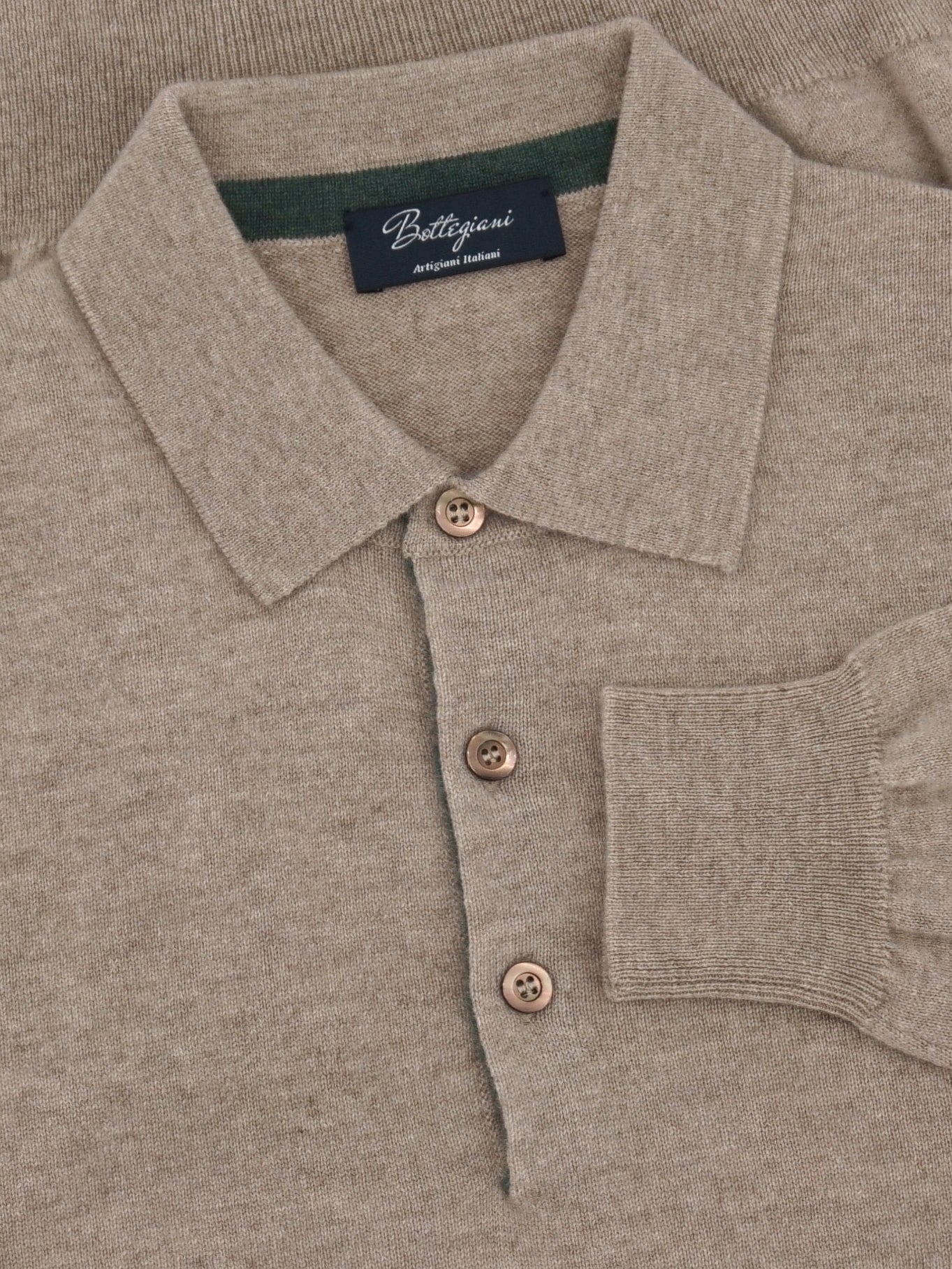 Polo in Maglia 100% Cashmere Arachide