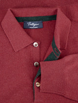 Knitted Polo 100% Cashmere Granato