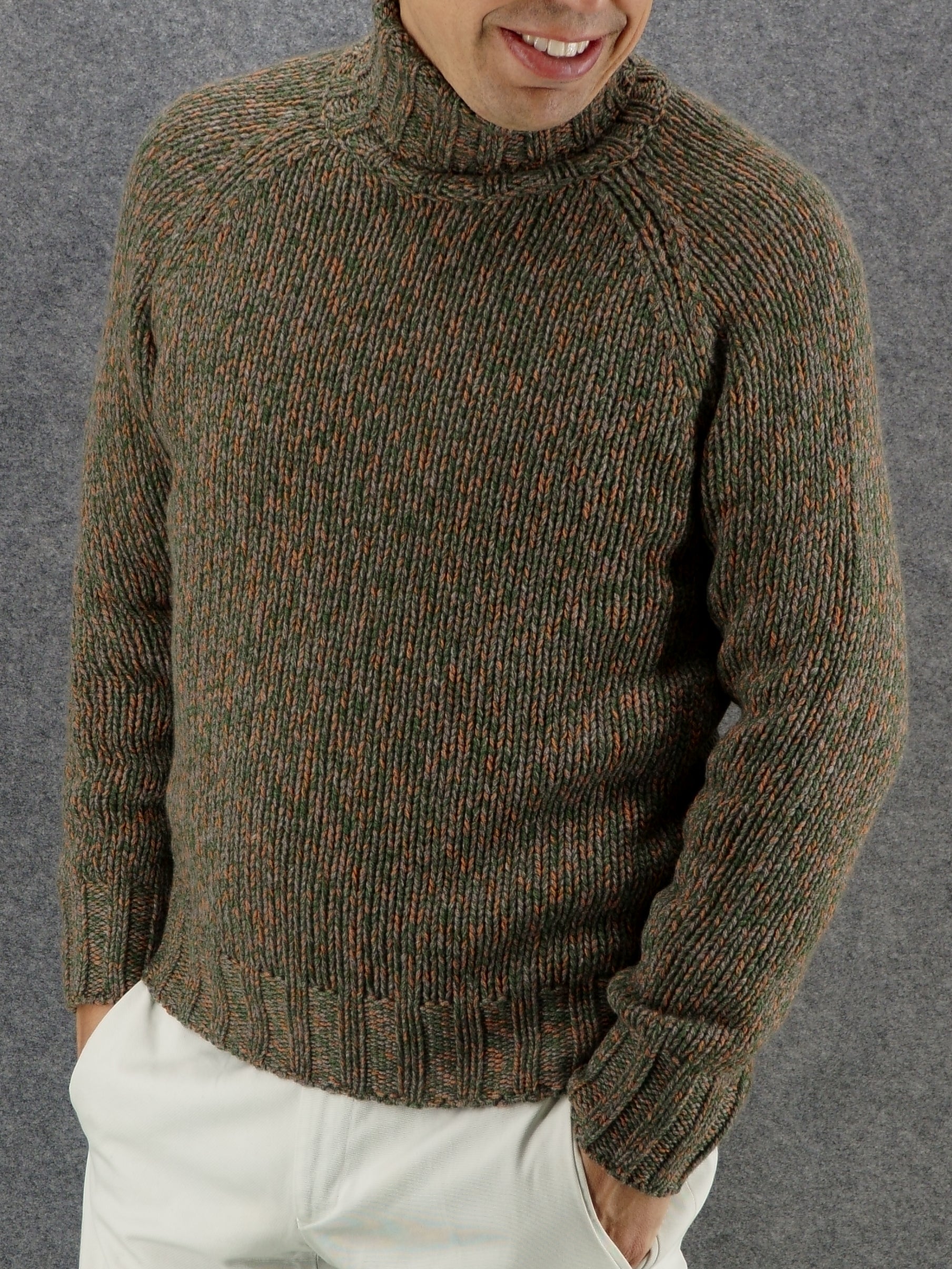 Turtleneck Moulinè Land 100% Cashmere