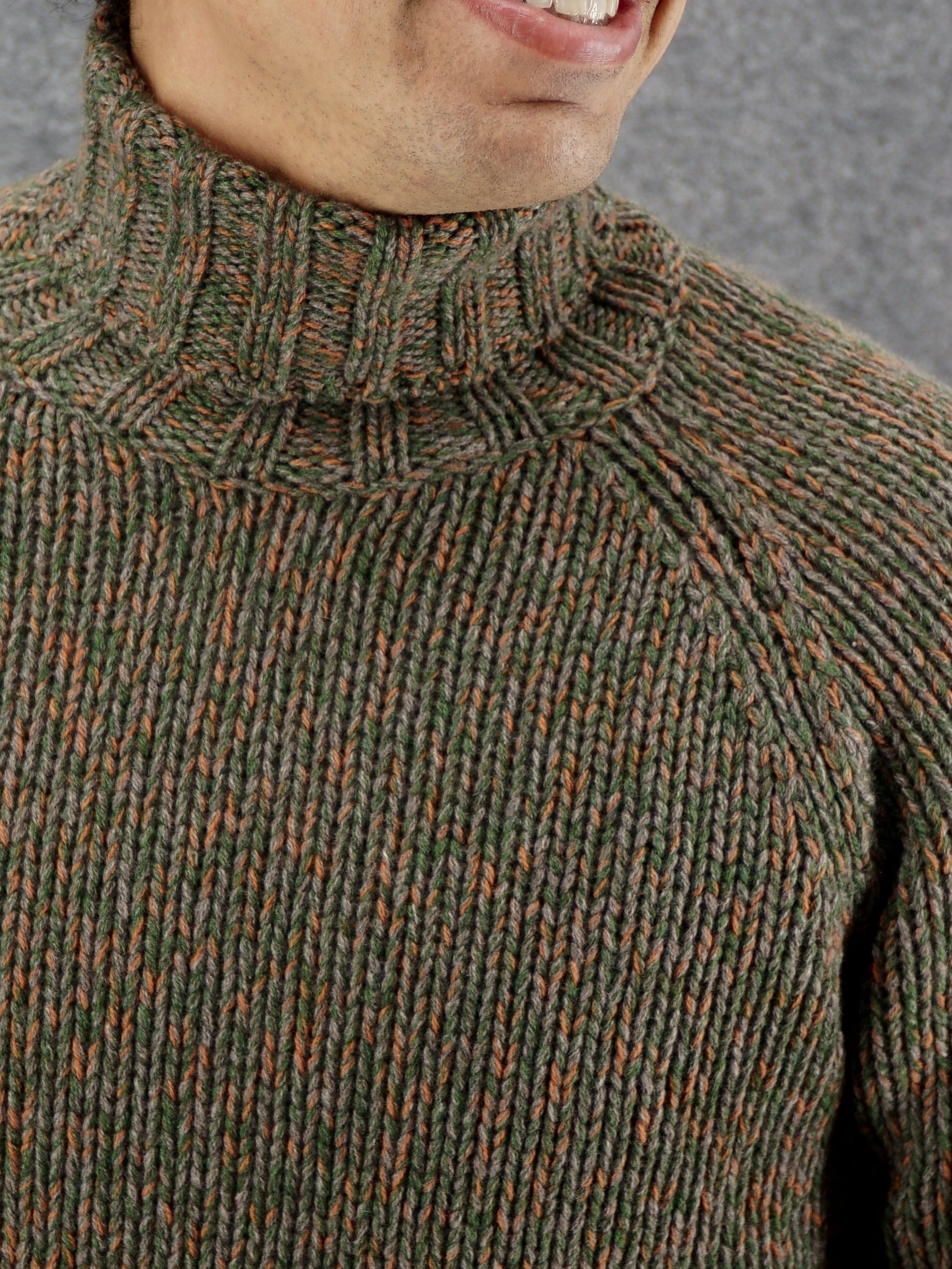 Turtleneck Moulinè Land 100% Cashmere